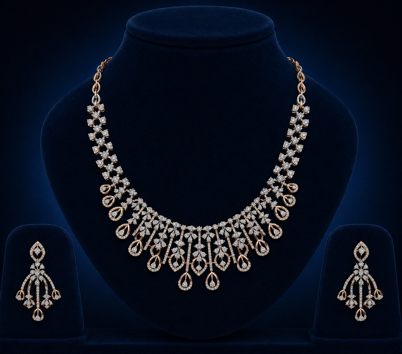 Royal Cascade Diamond Necklace Set