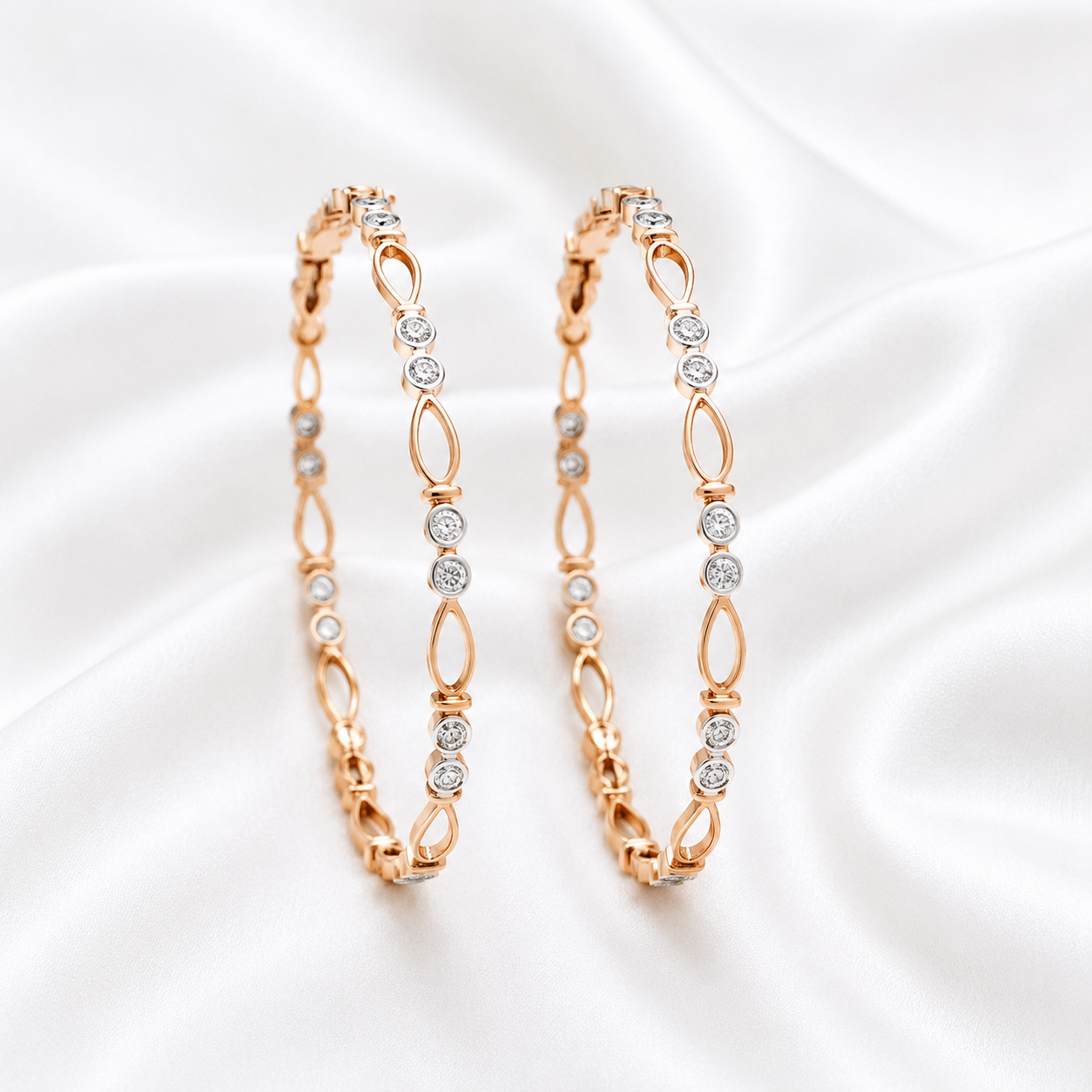 Celestial Grace Natural Diamond Bangles