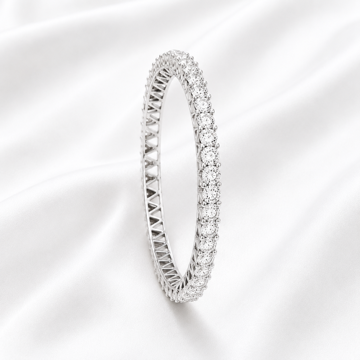 Natural Diamond Eternity Bangles