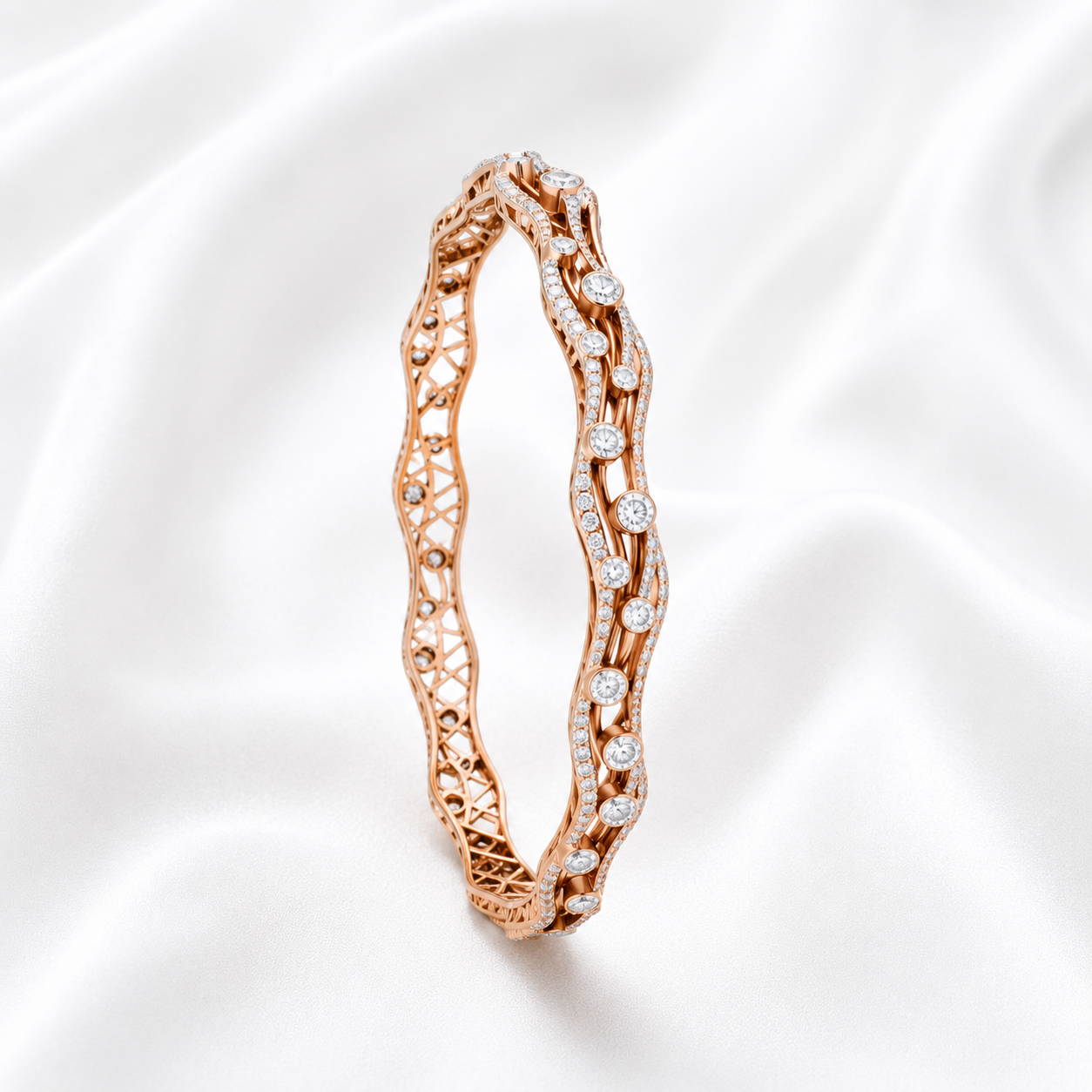 Natural Diamond Designer Bangles