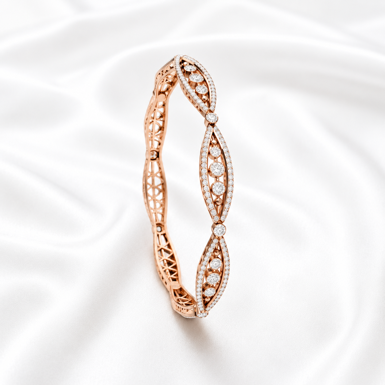 Natural Diamond Designer Bangles