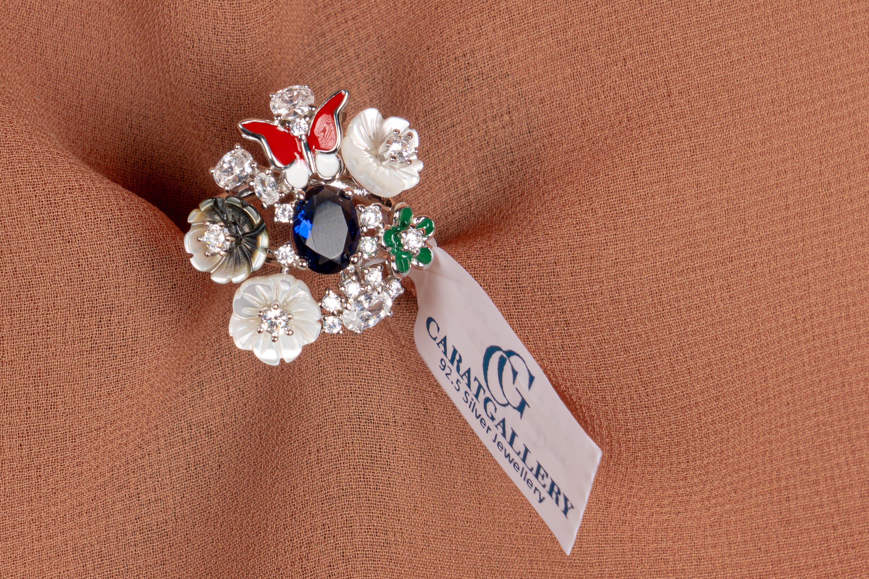 Belisa Enamel Butterfly & Floral Ring