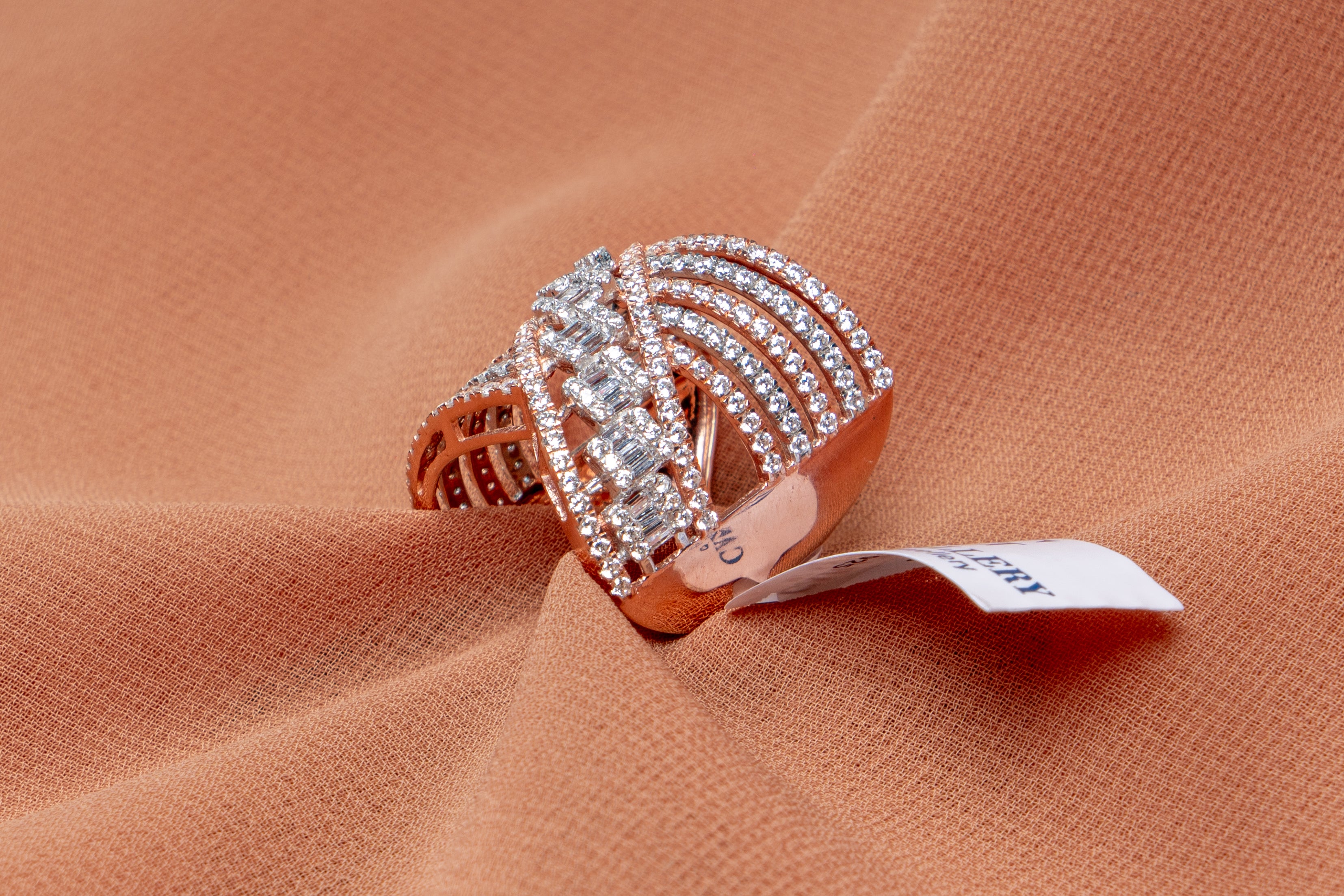 Calliope Crossover Crystal Band Ring