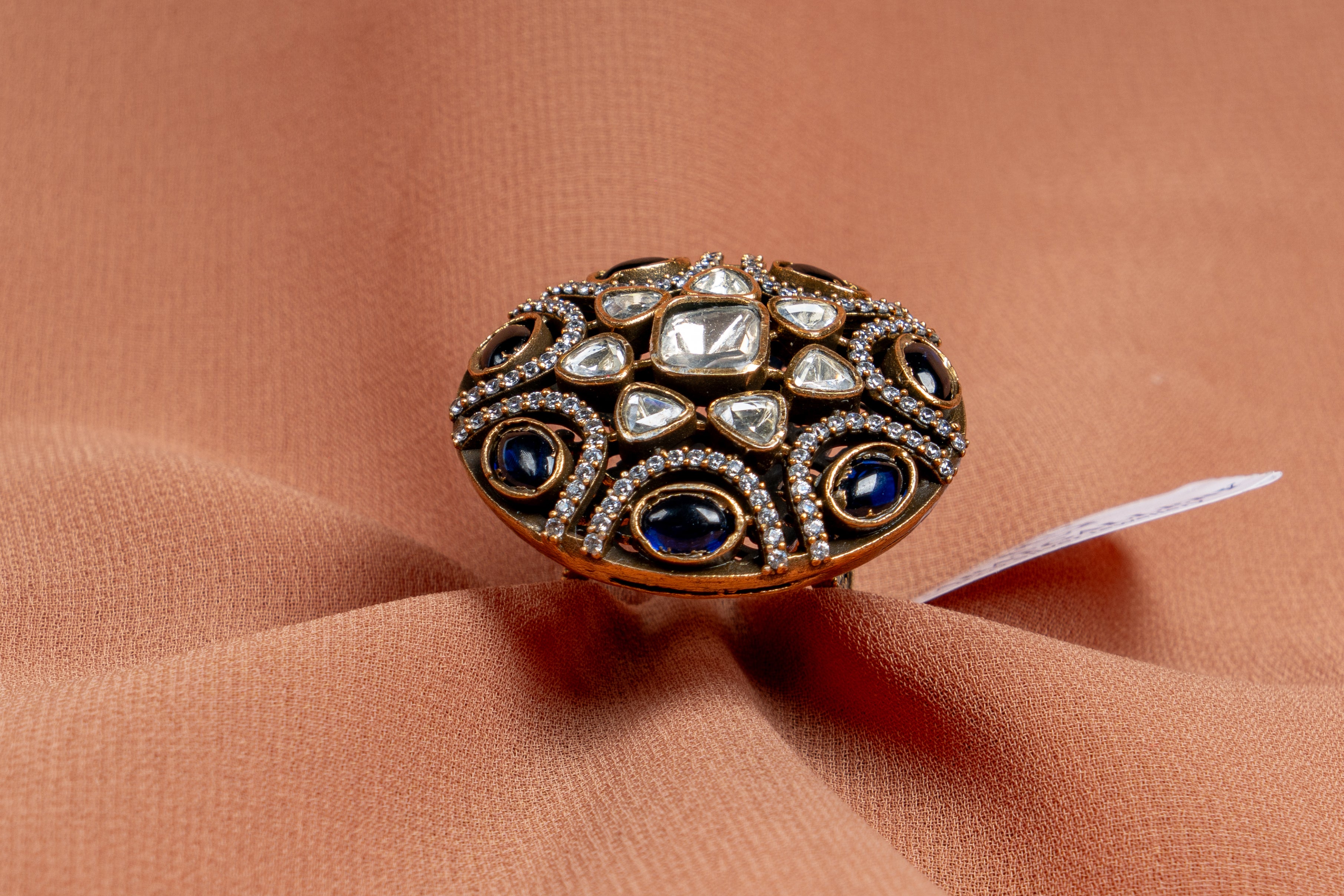 Saira Antique Crystal Dome Ring
