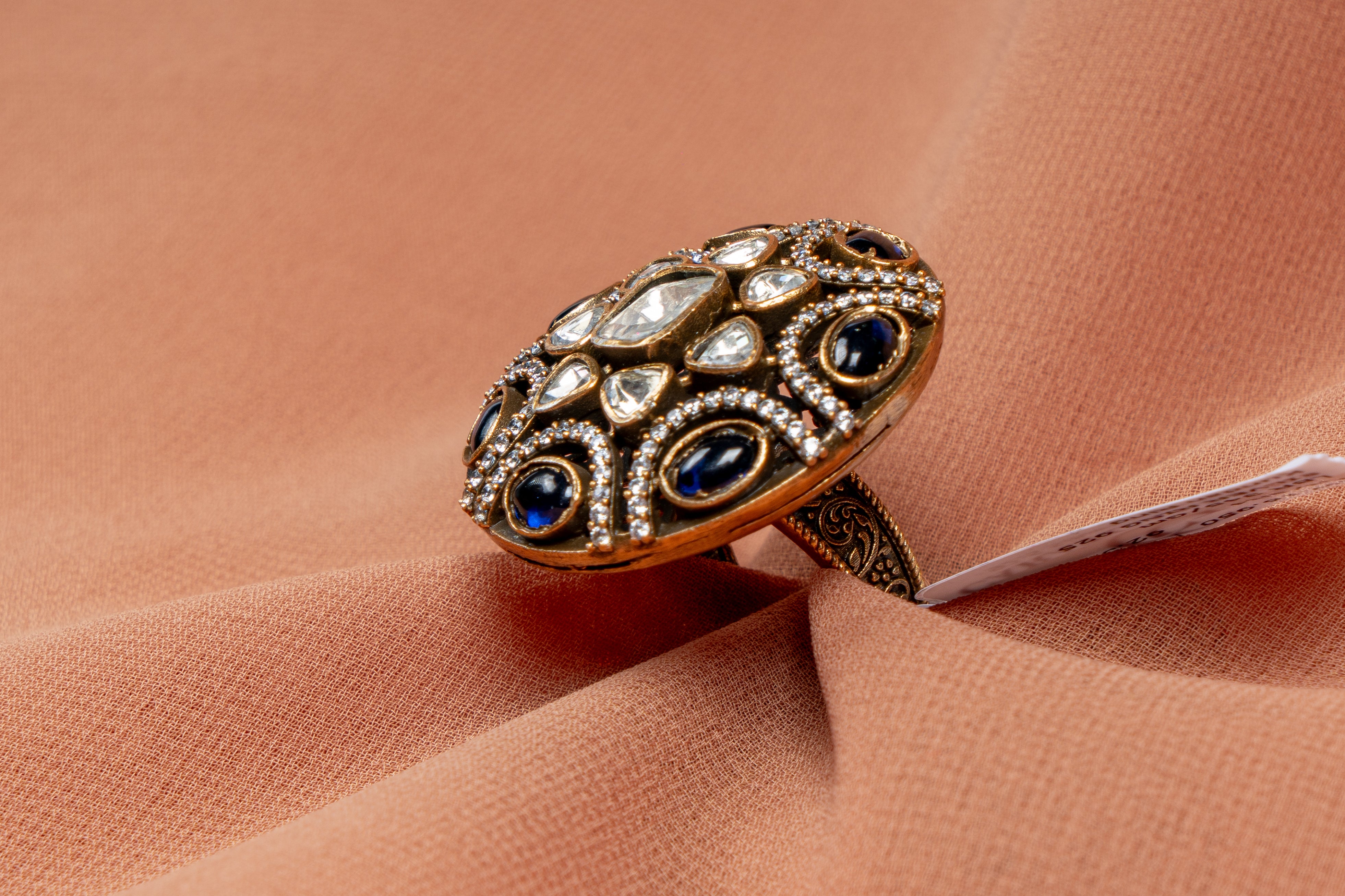 Saira Antique Crystal Dome Ring