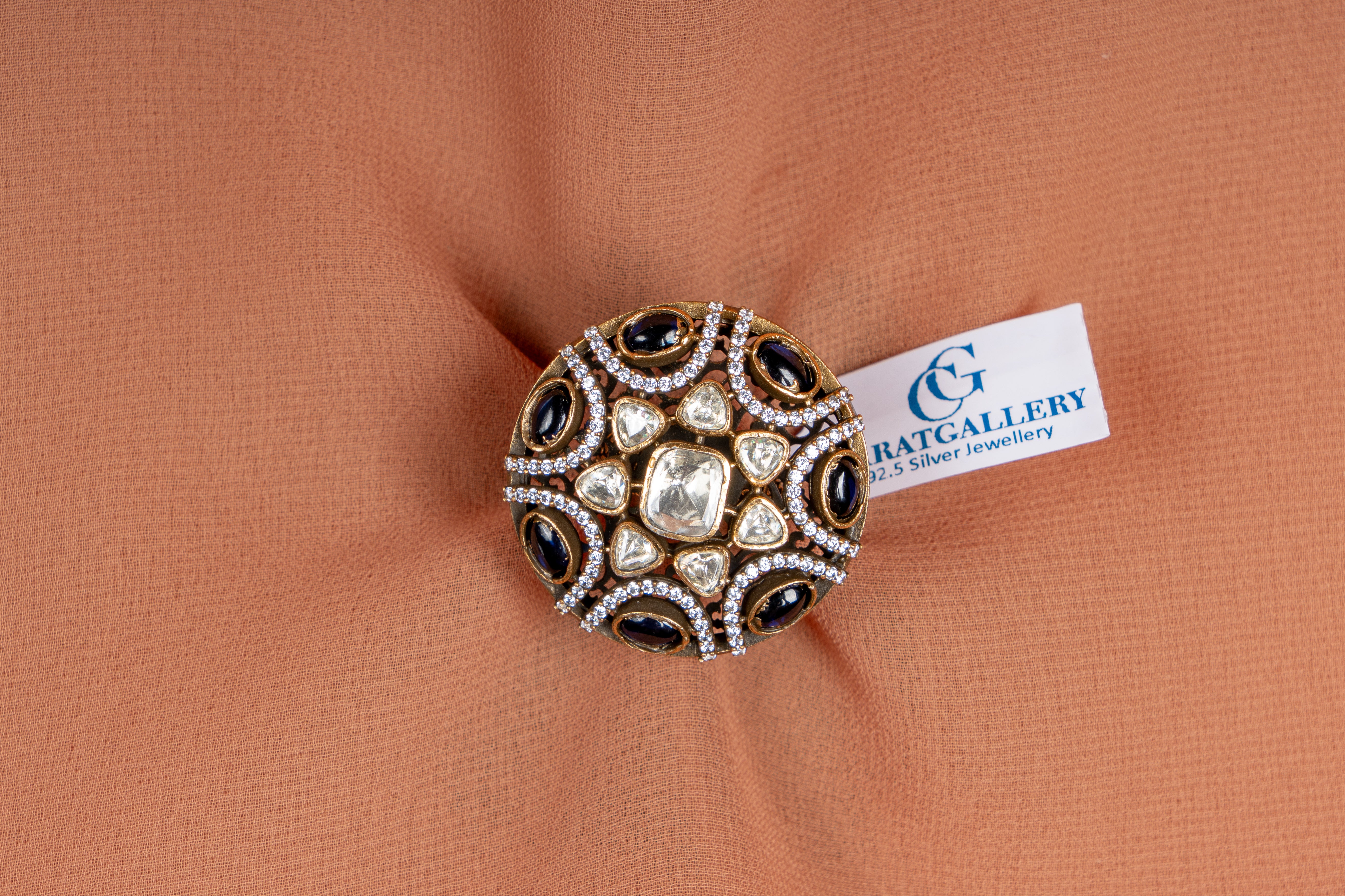 Saira Antique Crystal Dome Ring