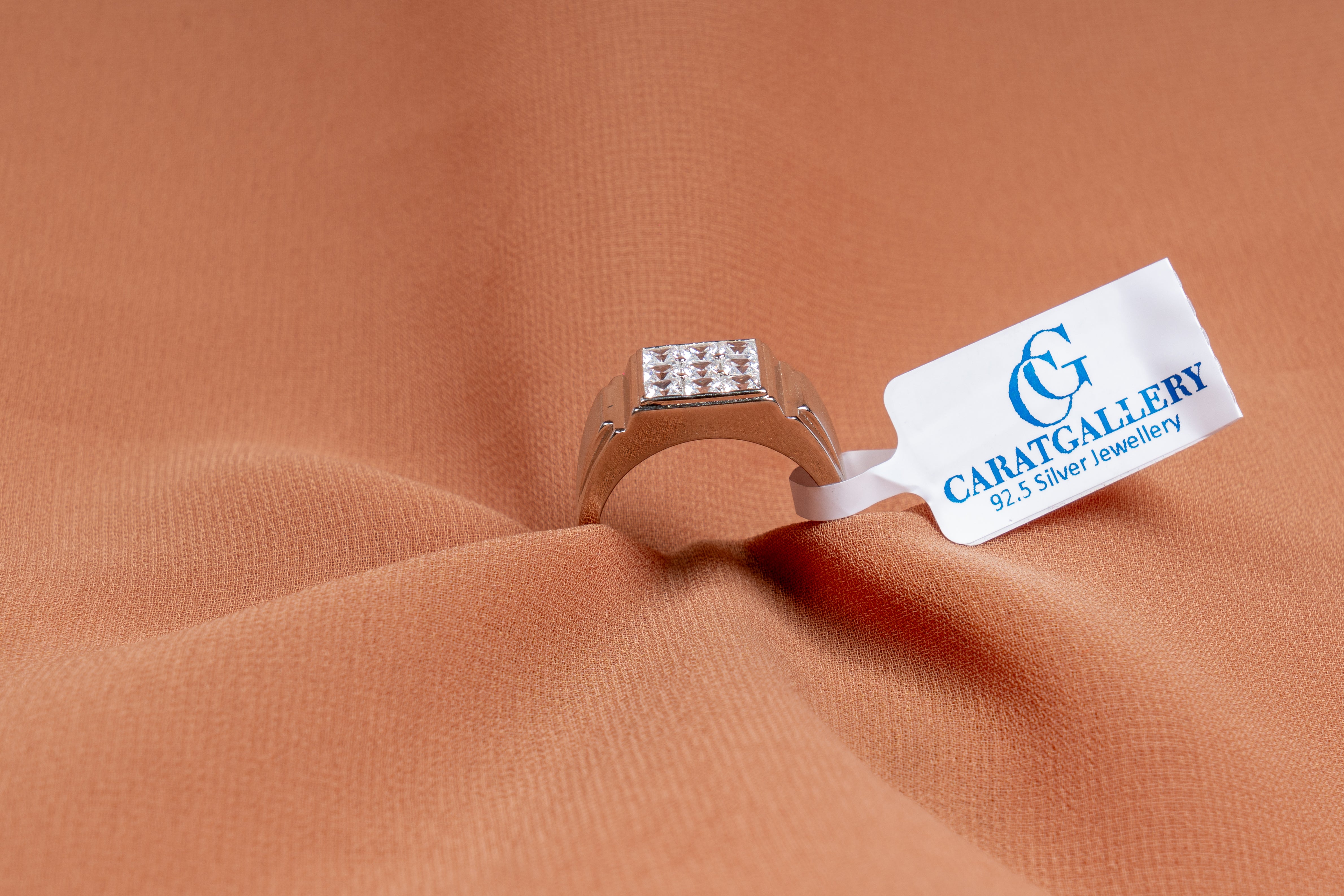 Marcus Square Cluster Mens Ring