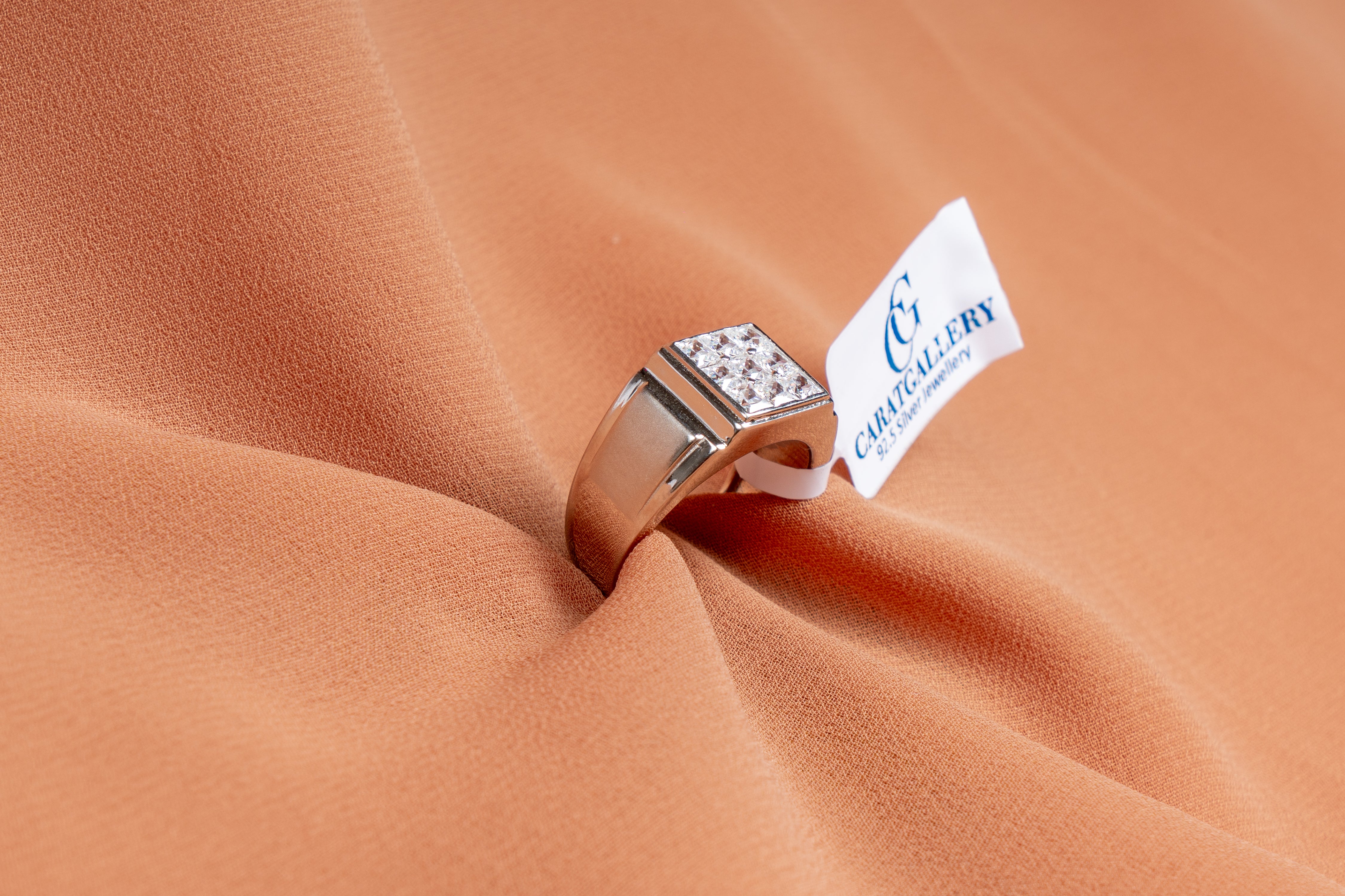 Marcus Square Cluster Mens Ring