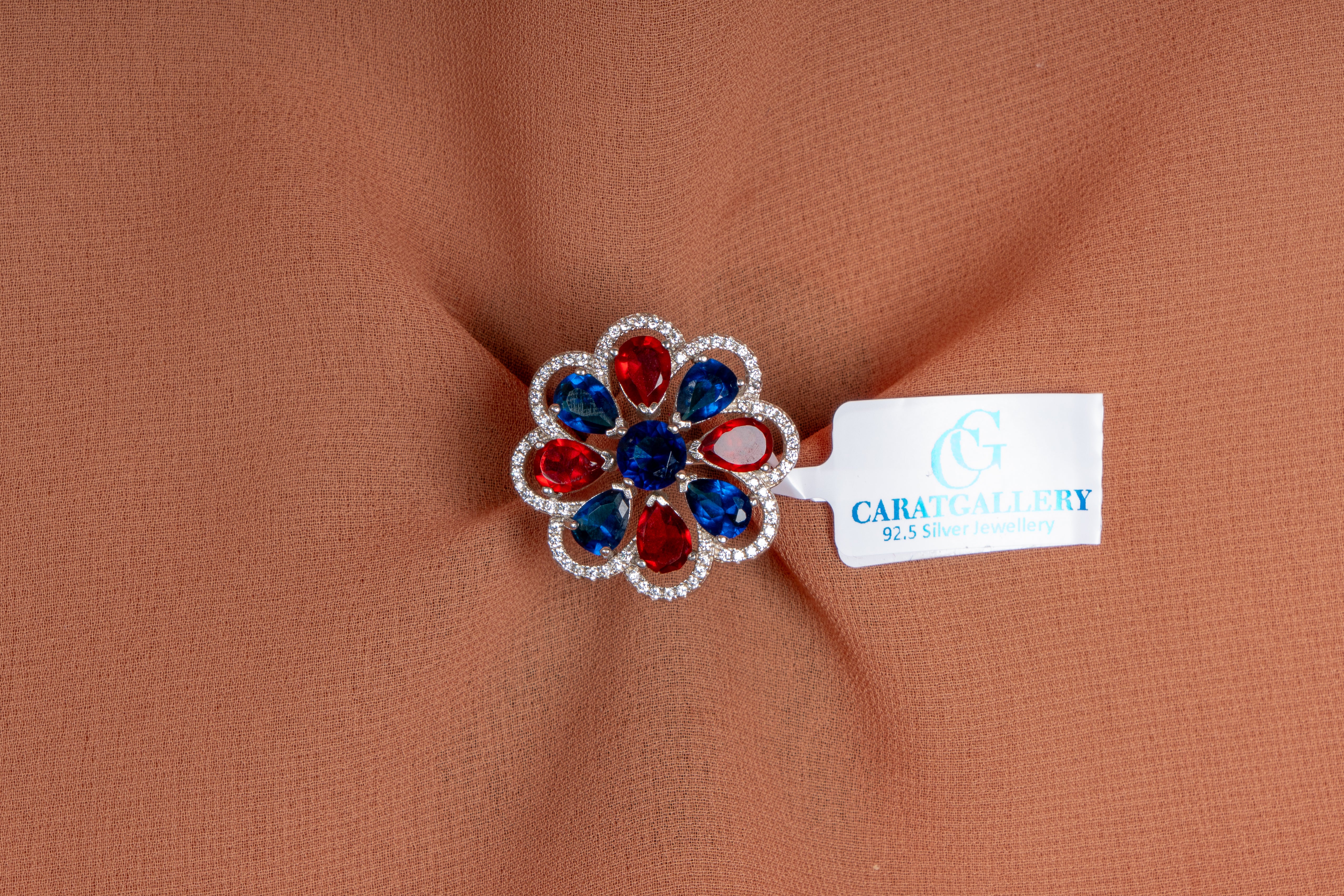 Cordelia Sapphire & Ruby Floral Ring