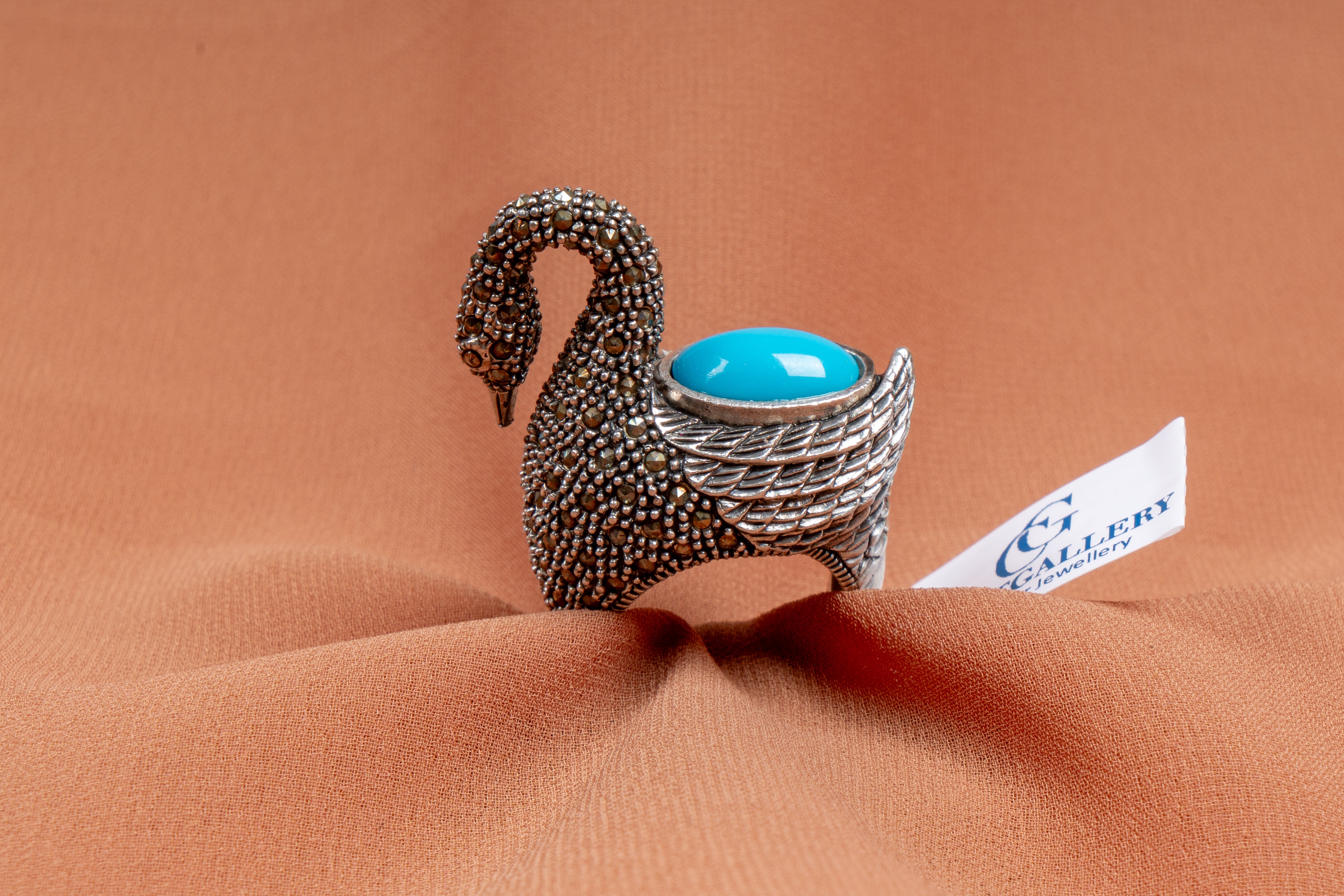 Odette Swan Turquoise Statement Ring