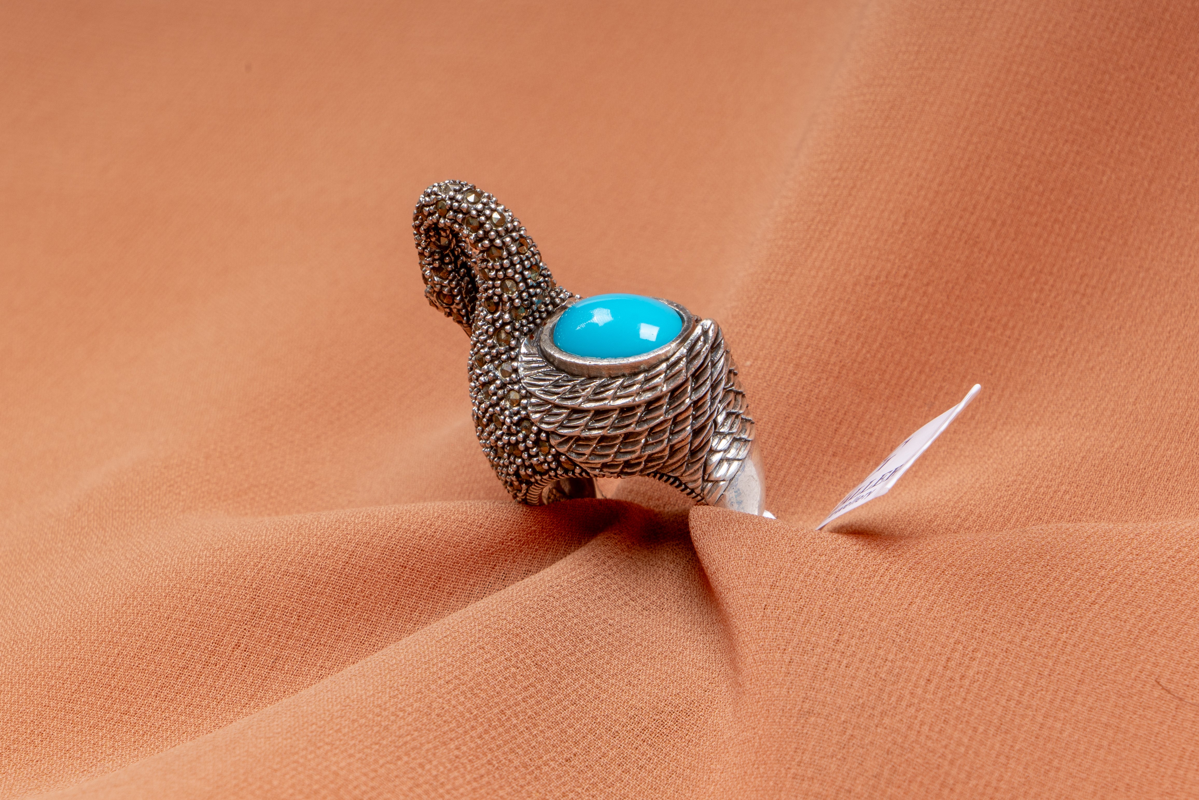 Odette Swan Turquoise Statement Ring