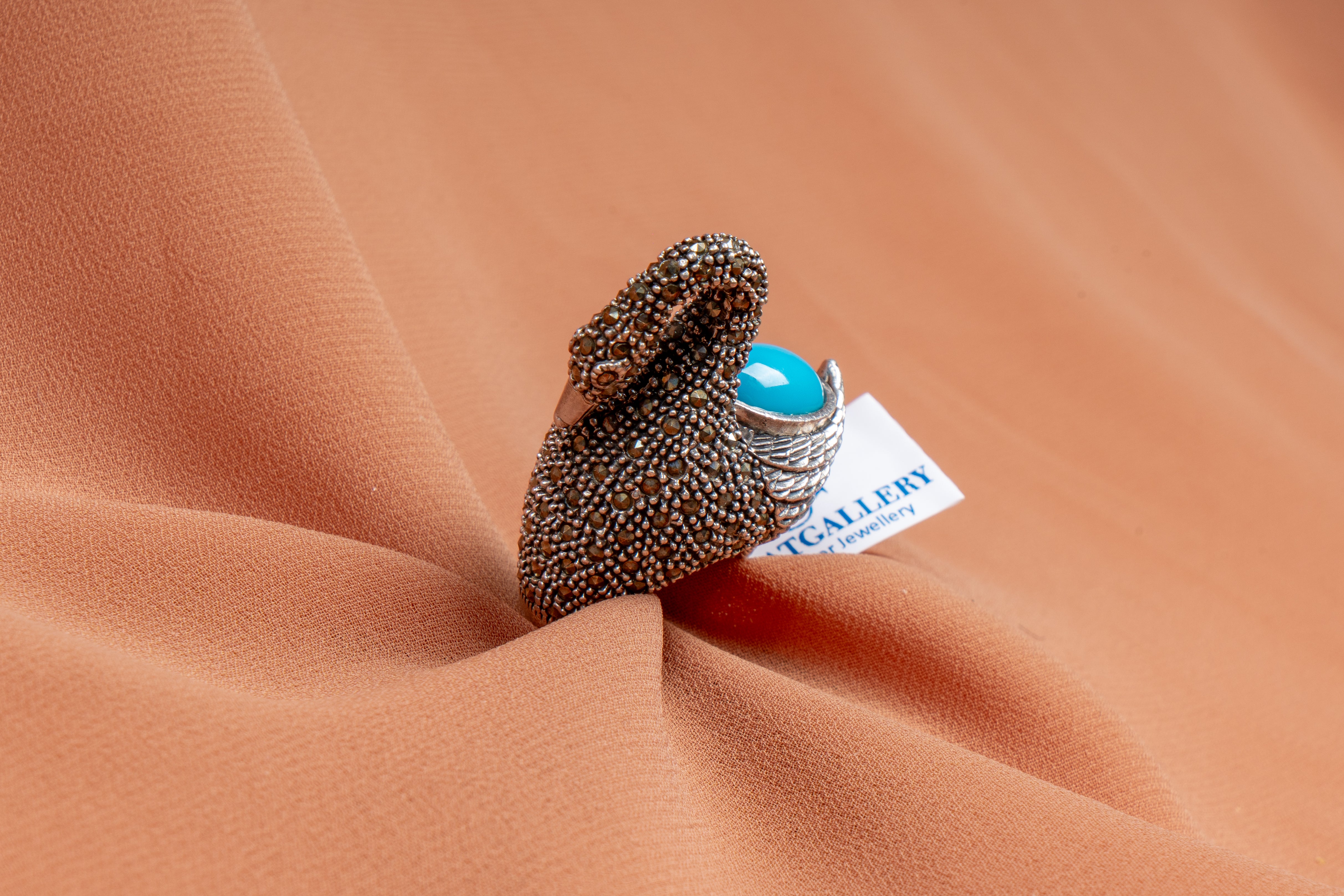 Odette Swan Turquoise Statement Ring
