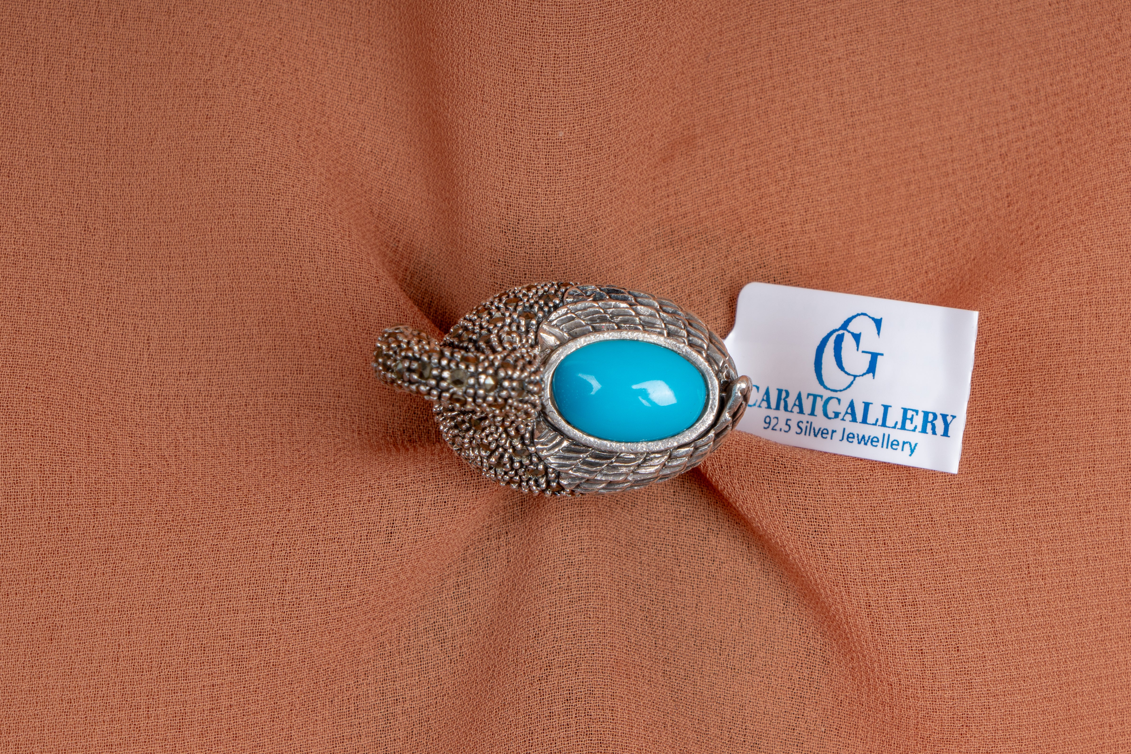 Odette Swan Turquoise Statement Ring