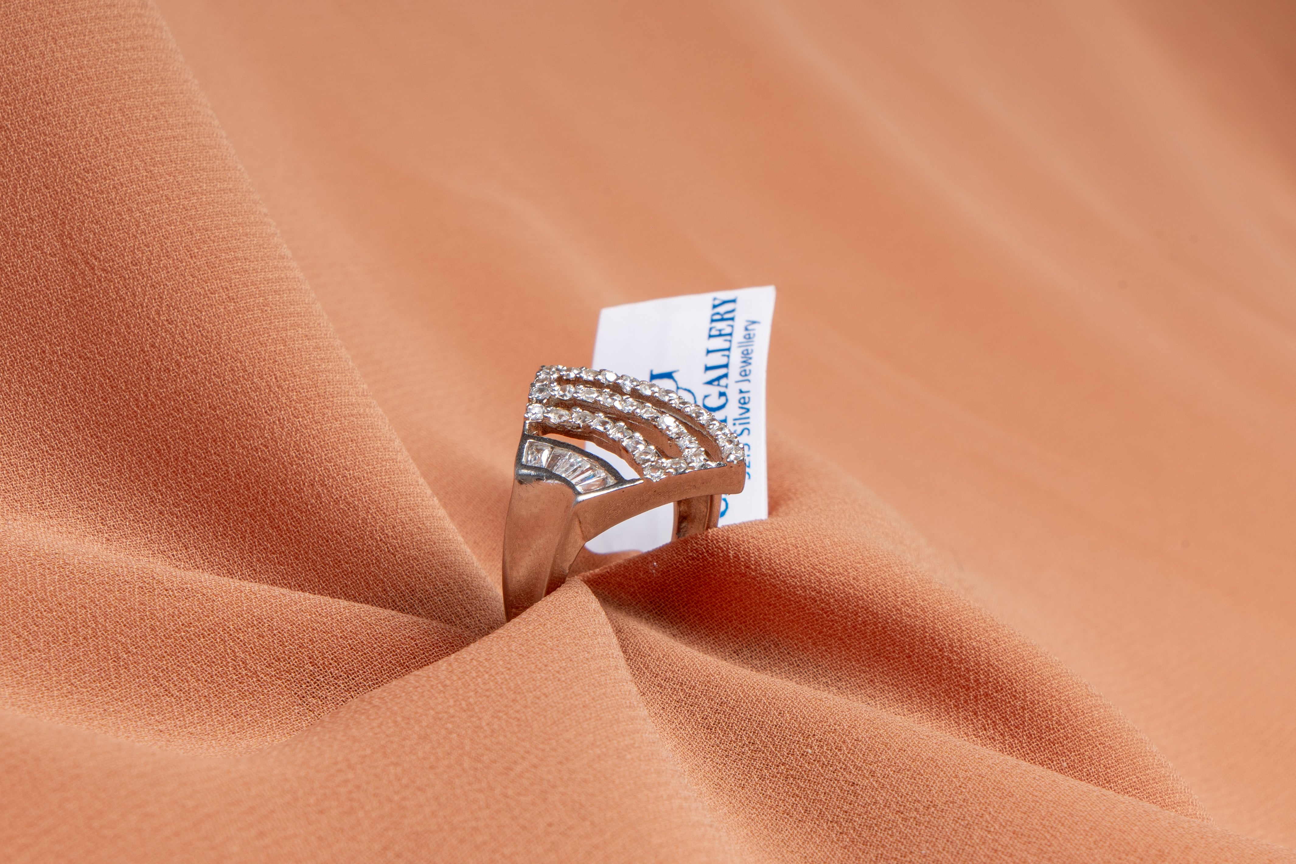 Adira Fan Crystal Statement Ring