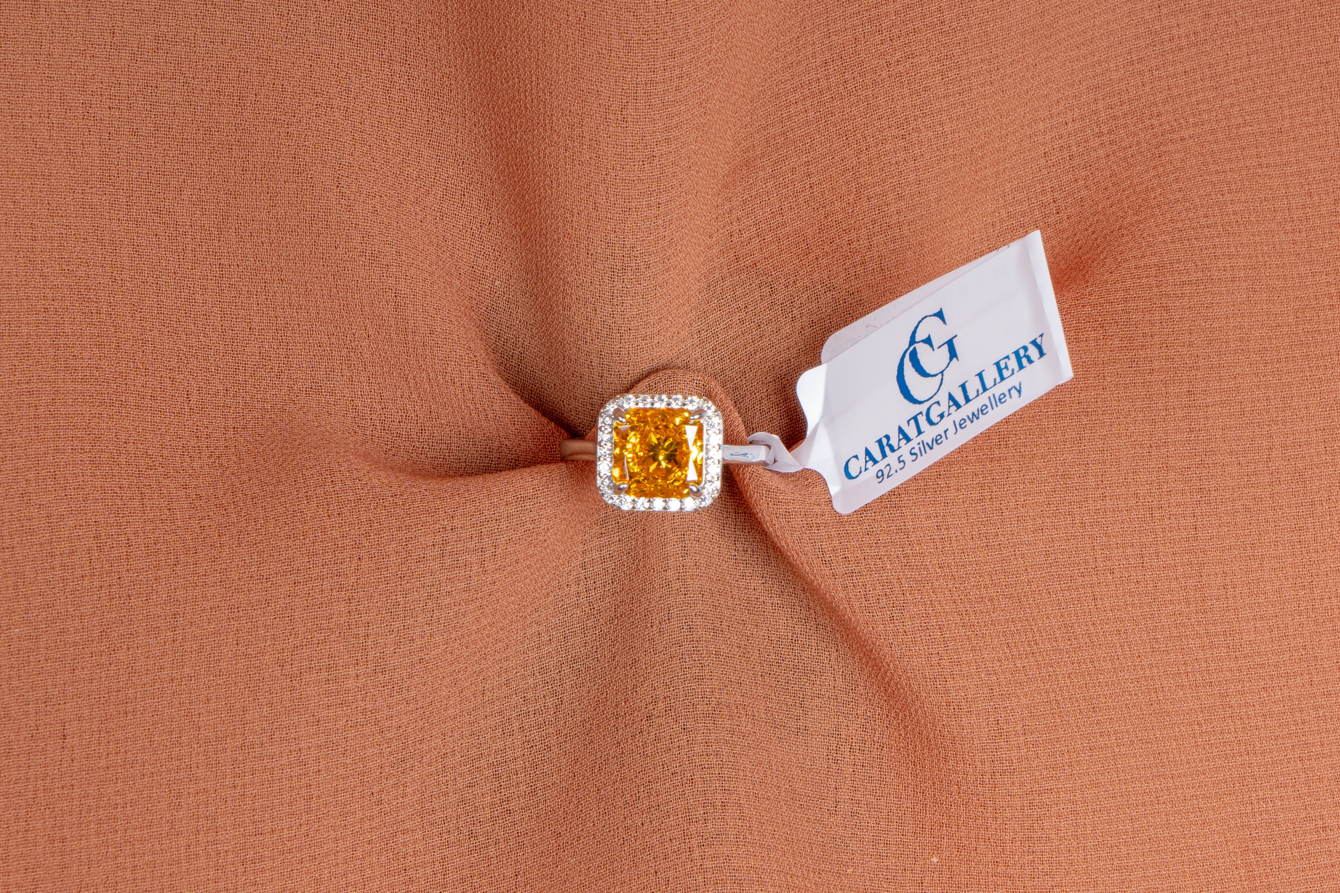 Aurelia Yellow Radiant Halo Ring