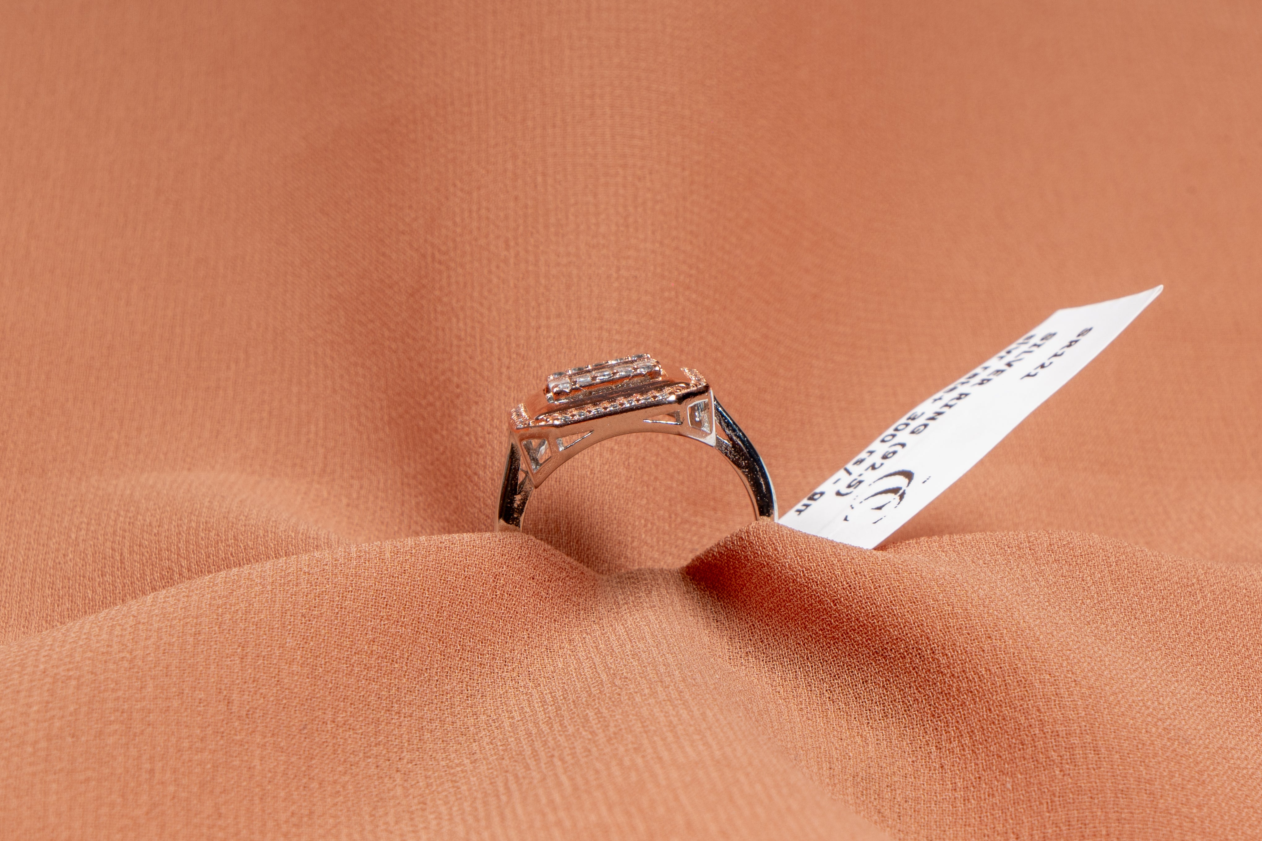 Quinn Square Halo Crystal Ring