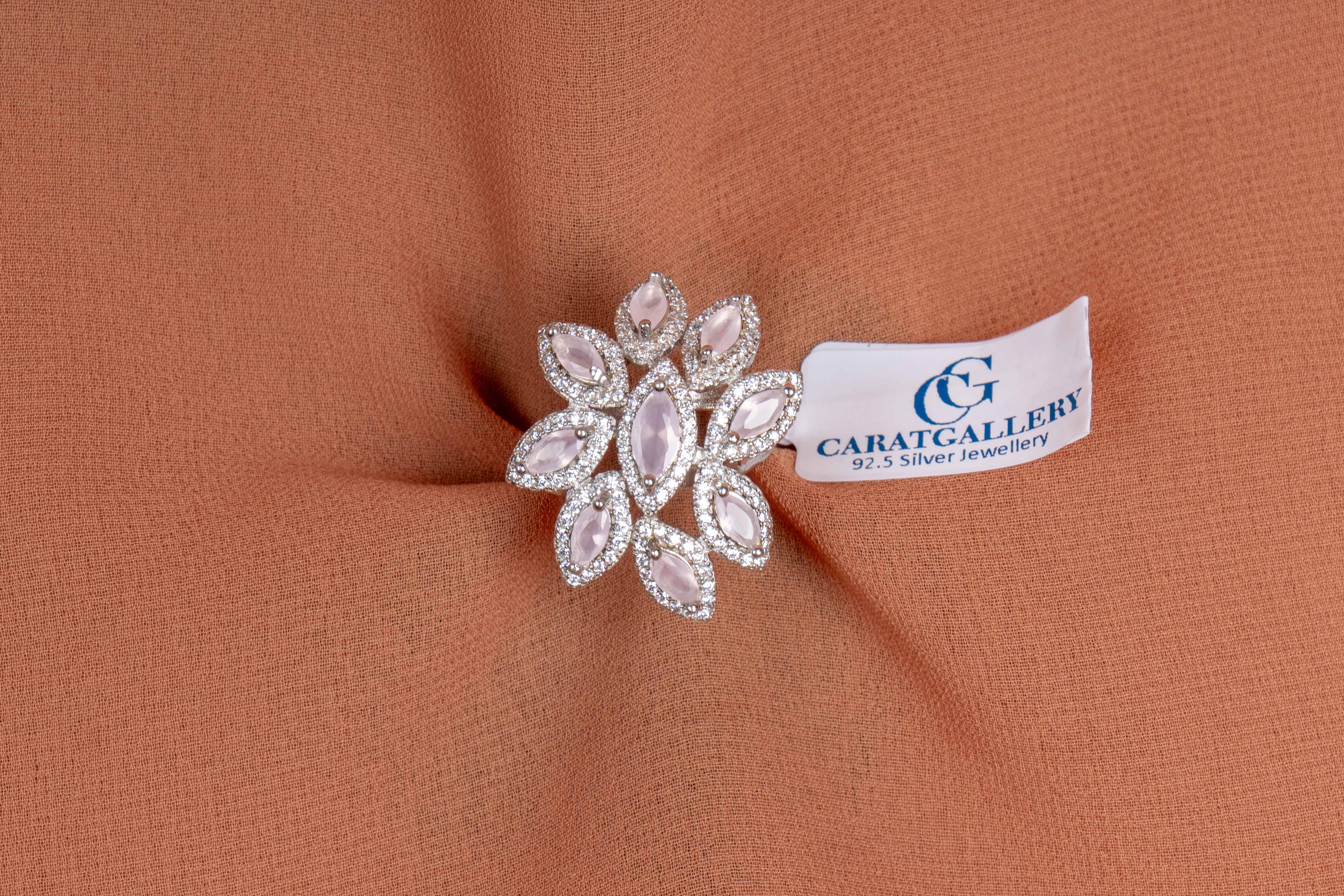 Niharika Pink Petal Bloom Statement Ring