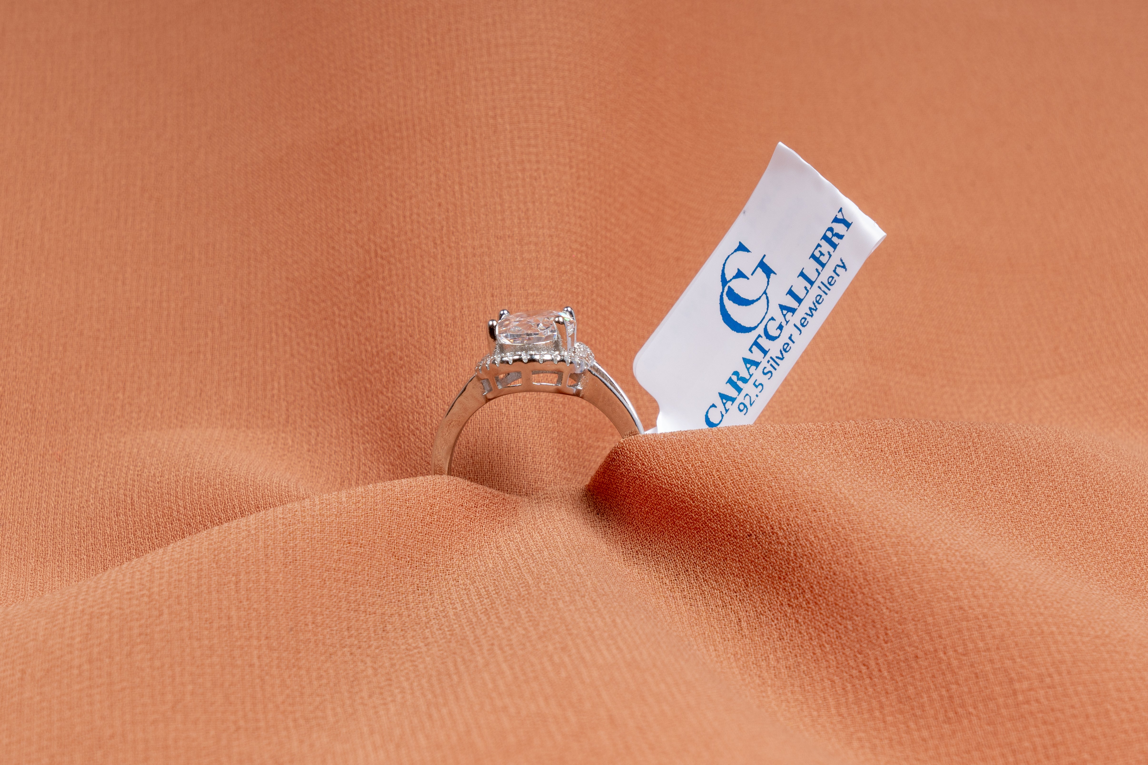 Aria Oval Halo Solitaire Ring