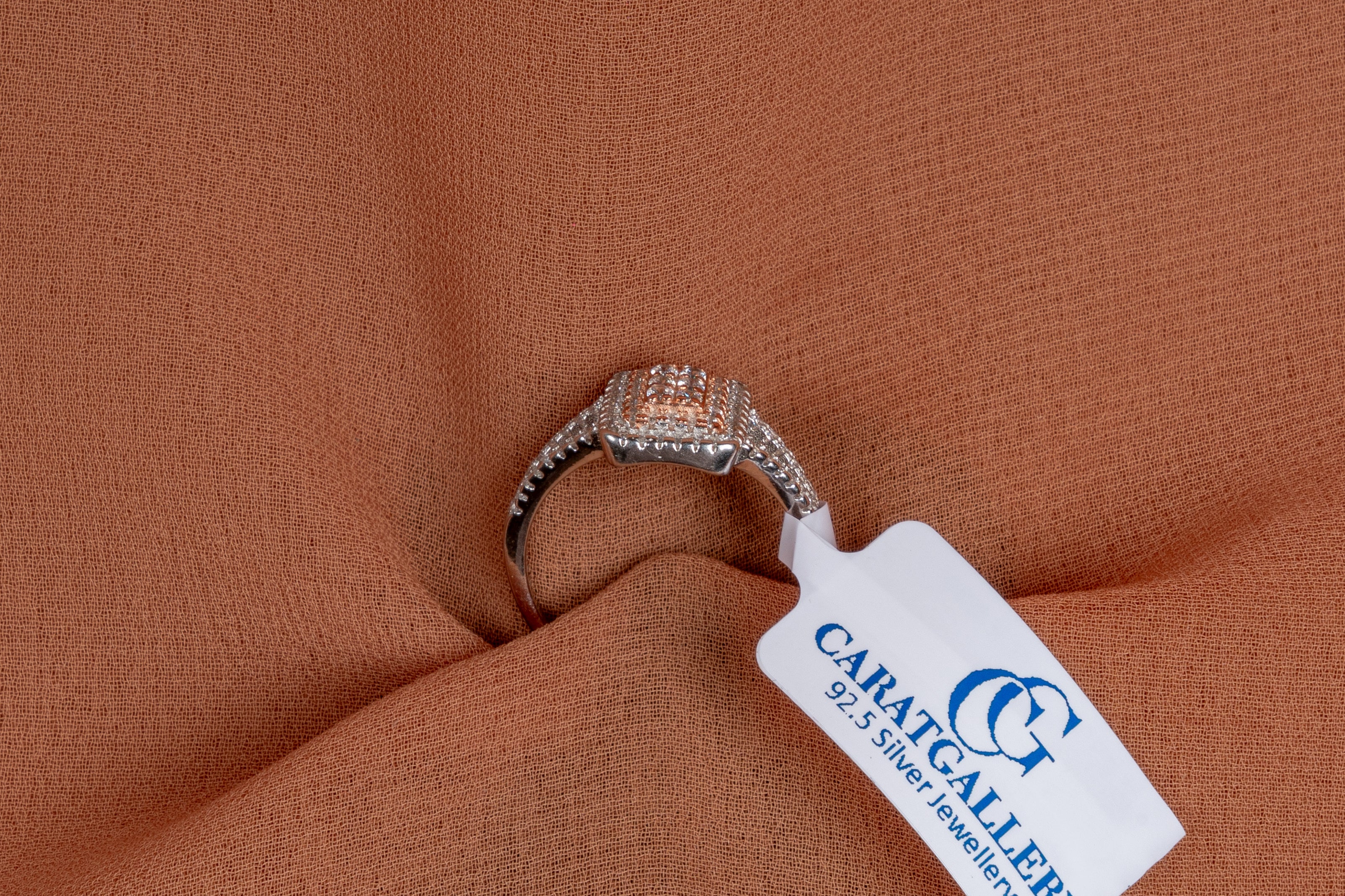 Adelise Deco Rectangle Halo Ring