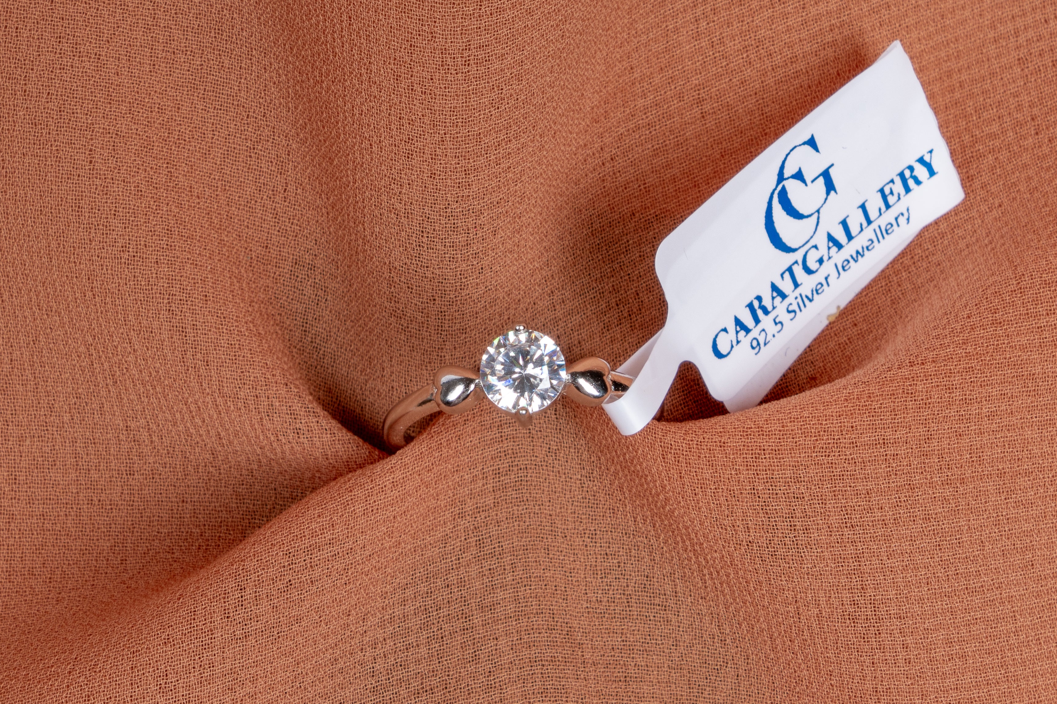 Celestia Solitaire Heart Ring