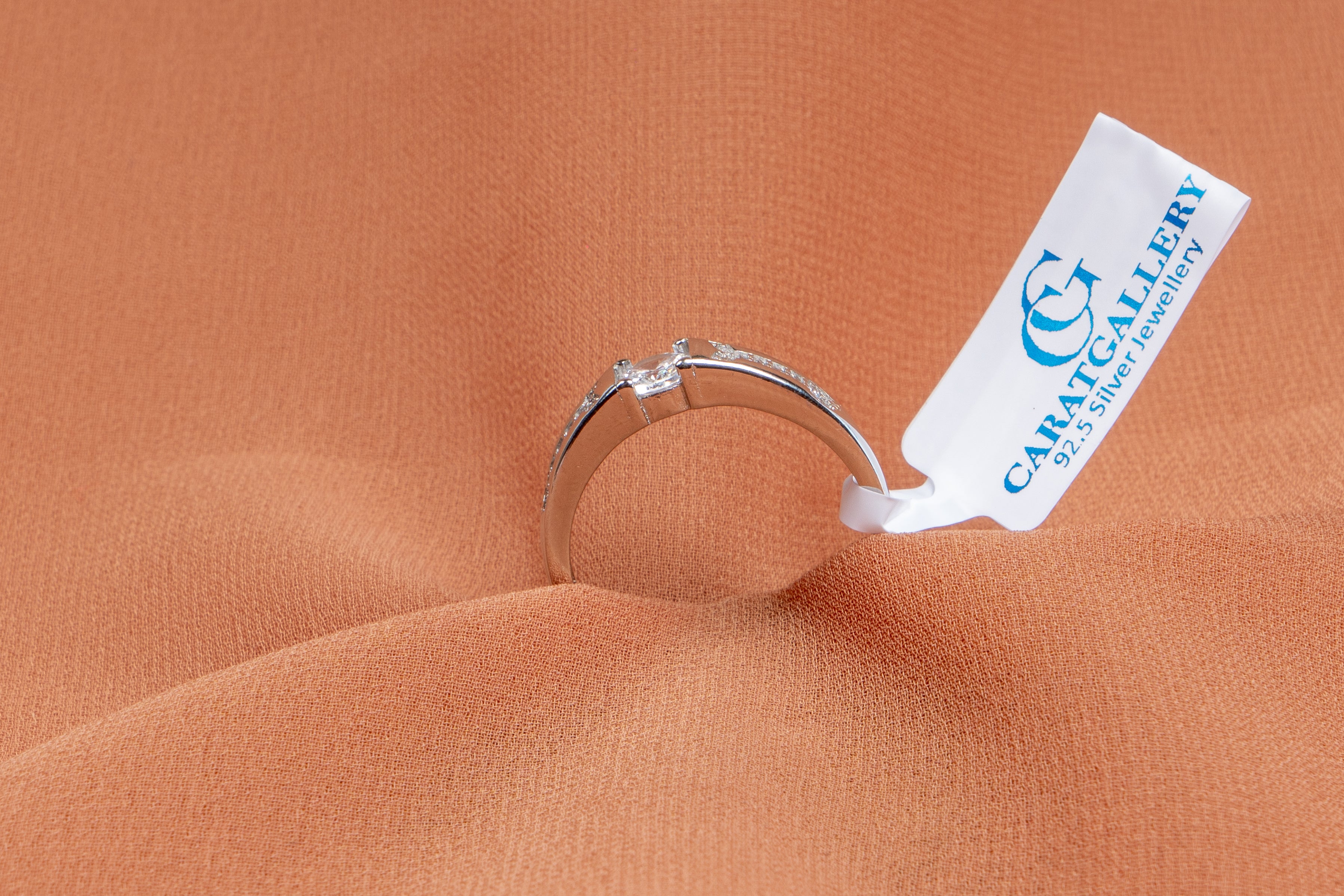 Classic Spark Solitaire Silver Ring