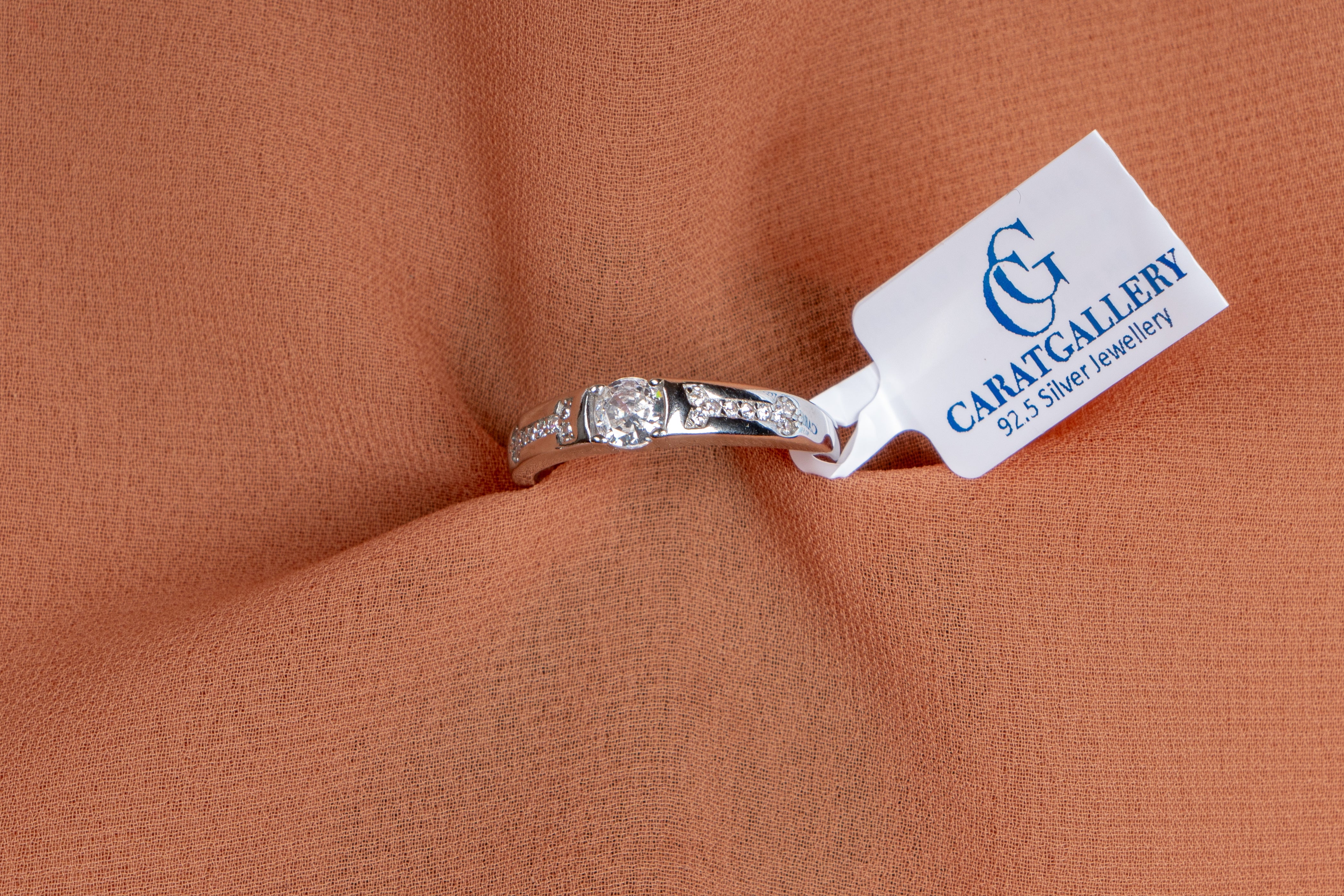 Classic Spark Solitaire Silver Ring