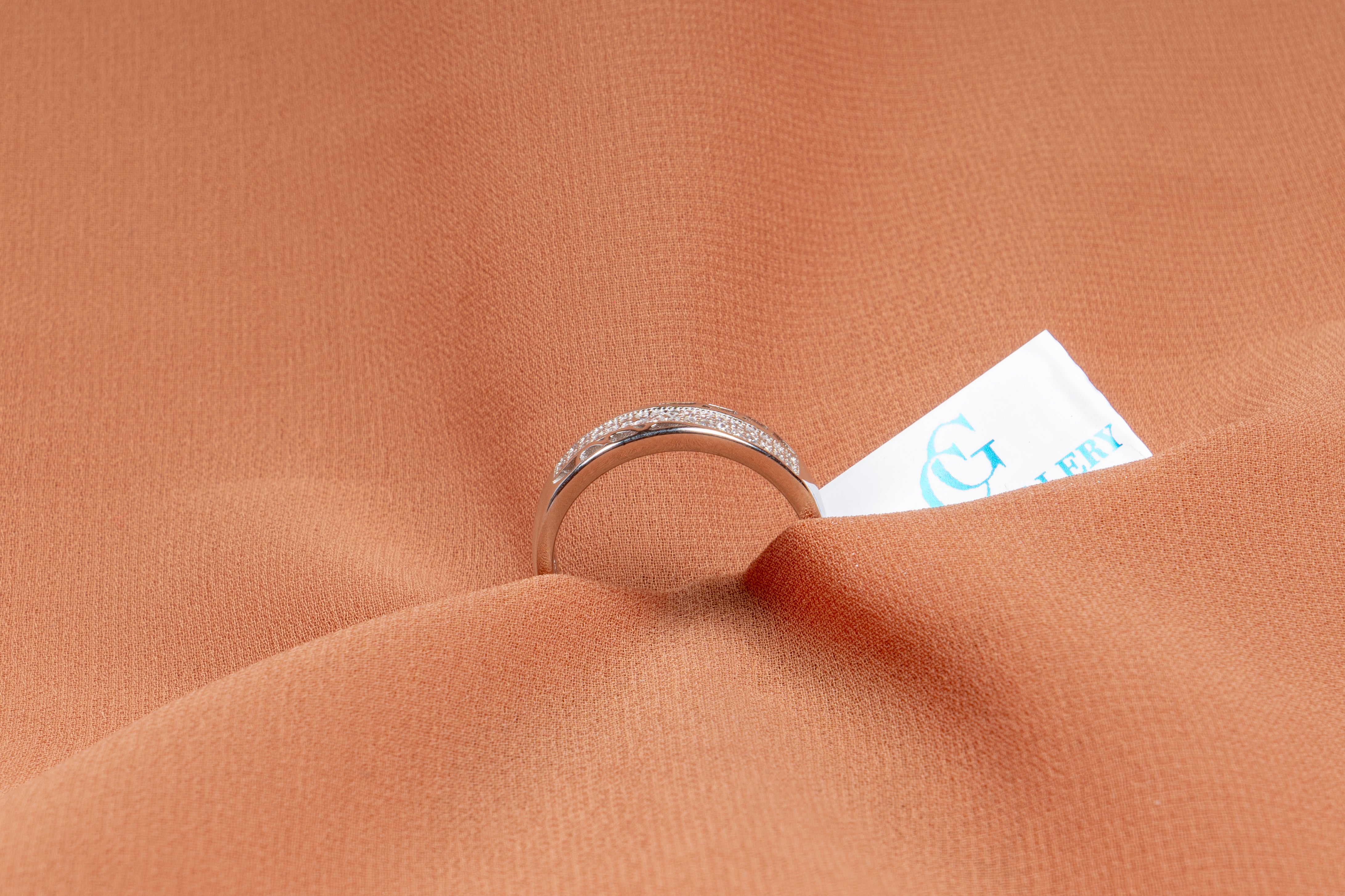 Celestial Pave Silver Band Ring