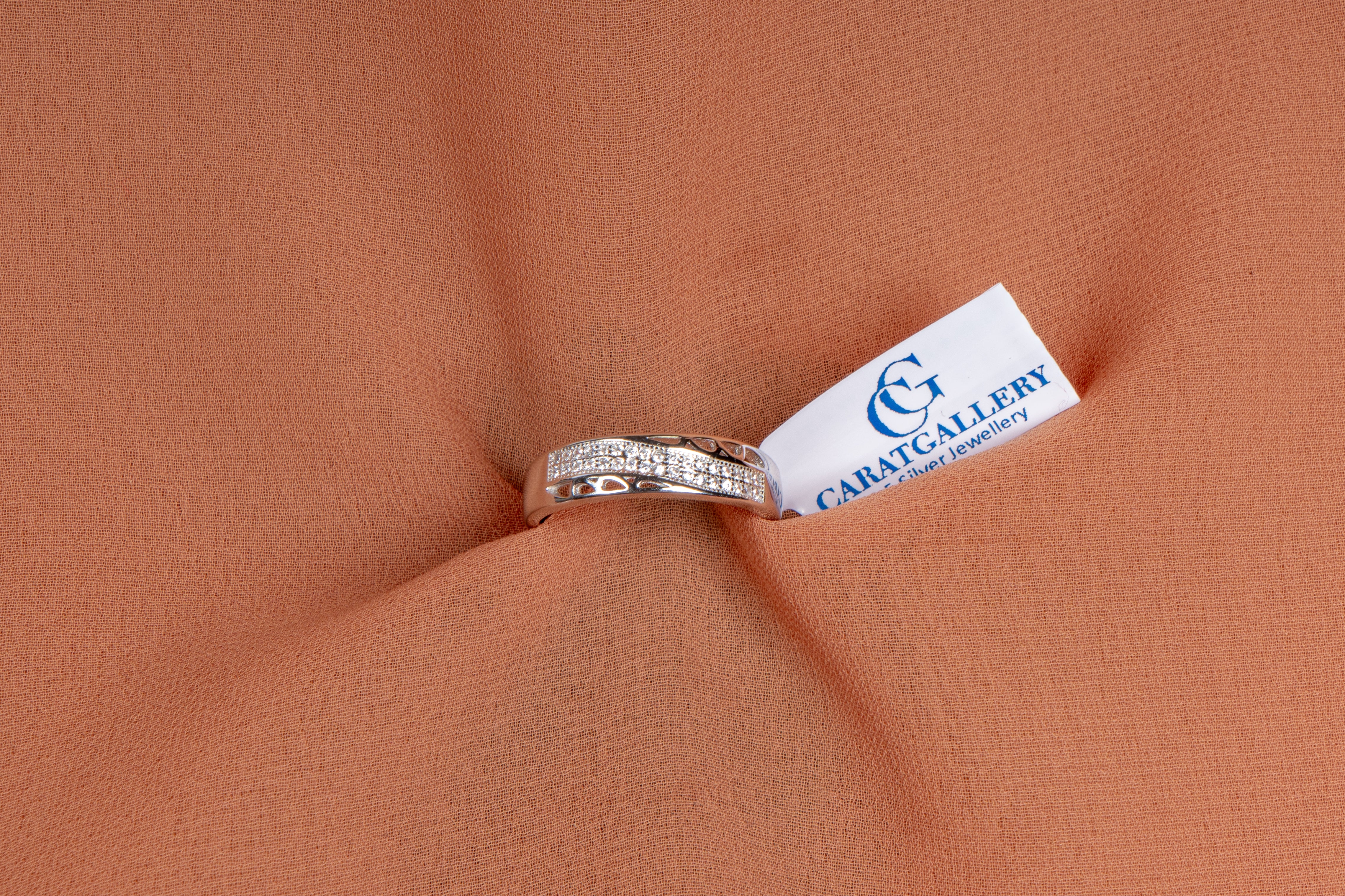 Celestial Pave Silver Band Ring