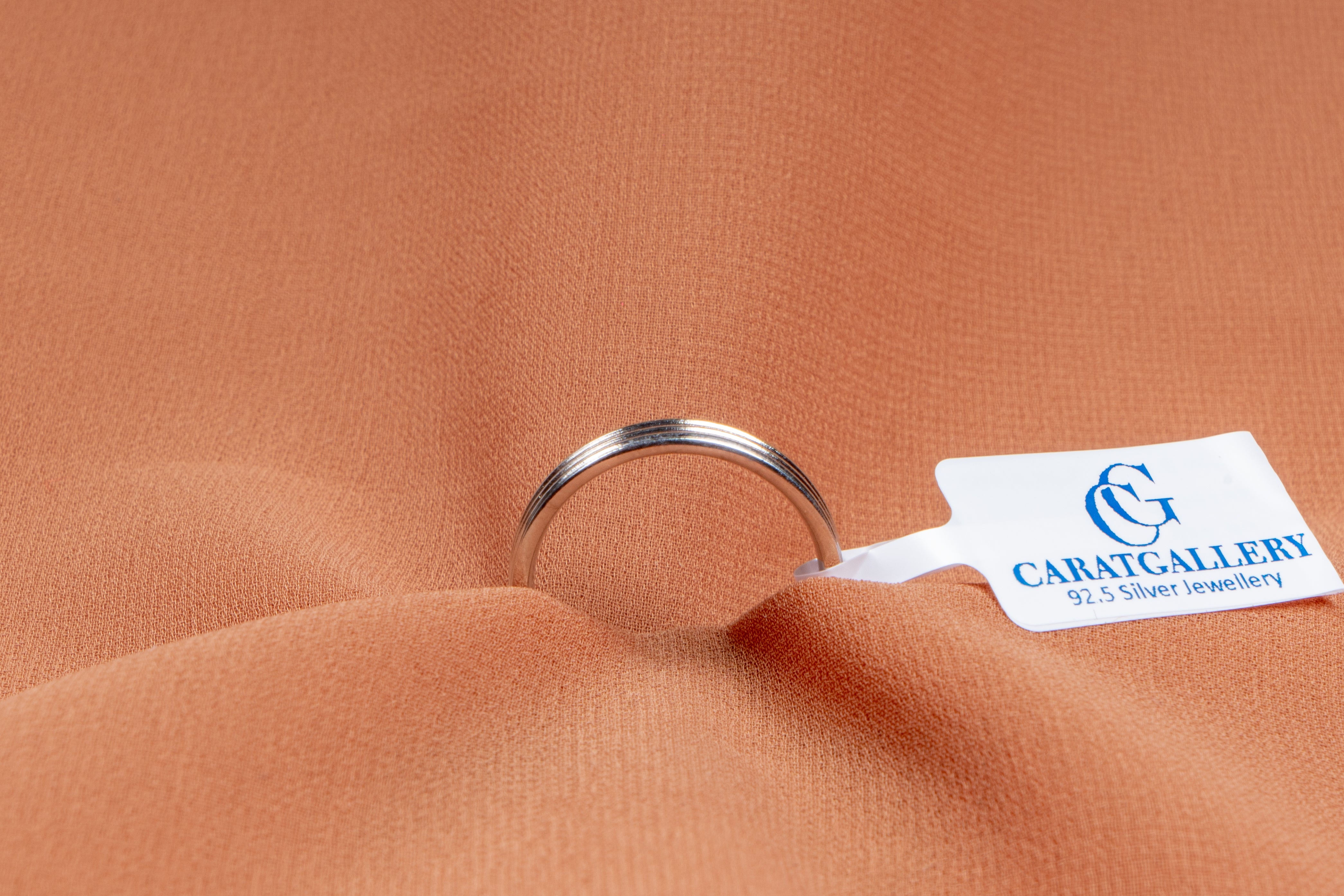 Ridley Grooved Line Silver Band Ring