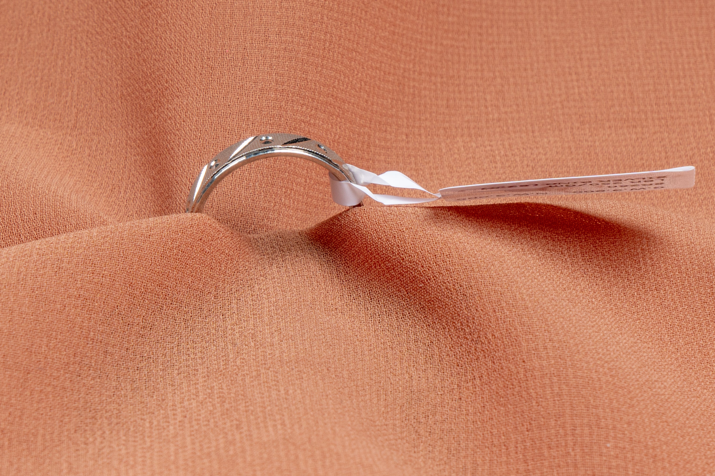 Kaelix Slim Textured Silver Band Ring