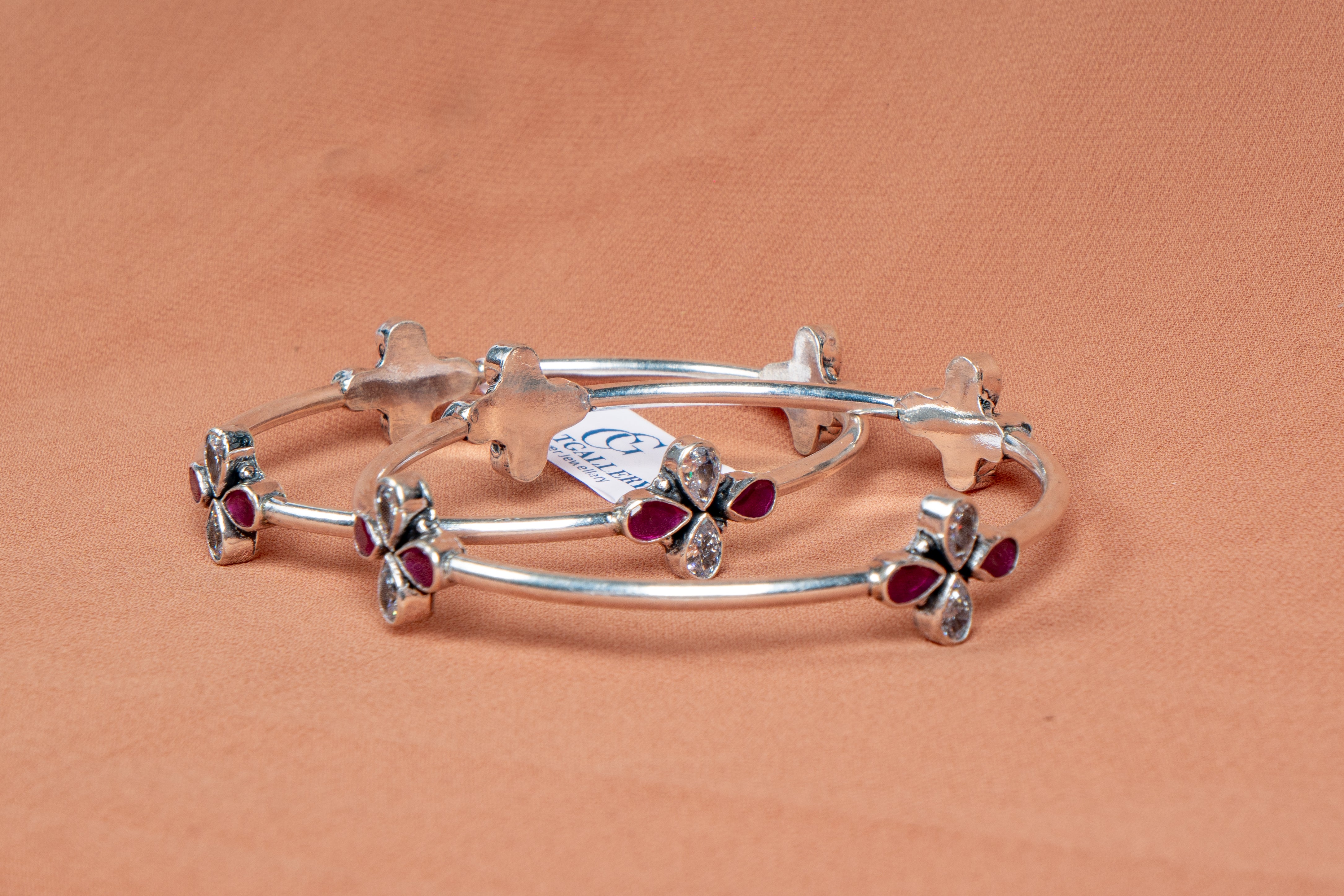 Roselle Bloom Bangle Set