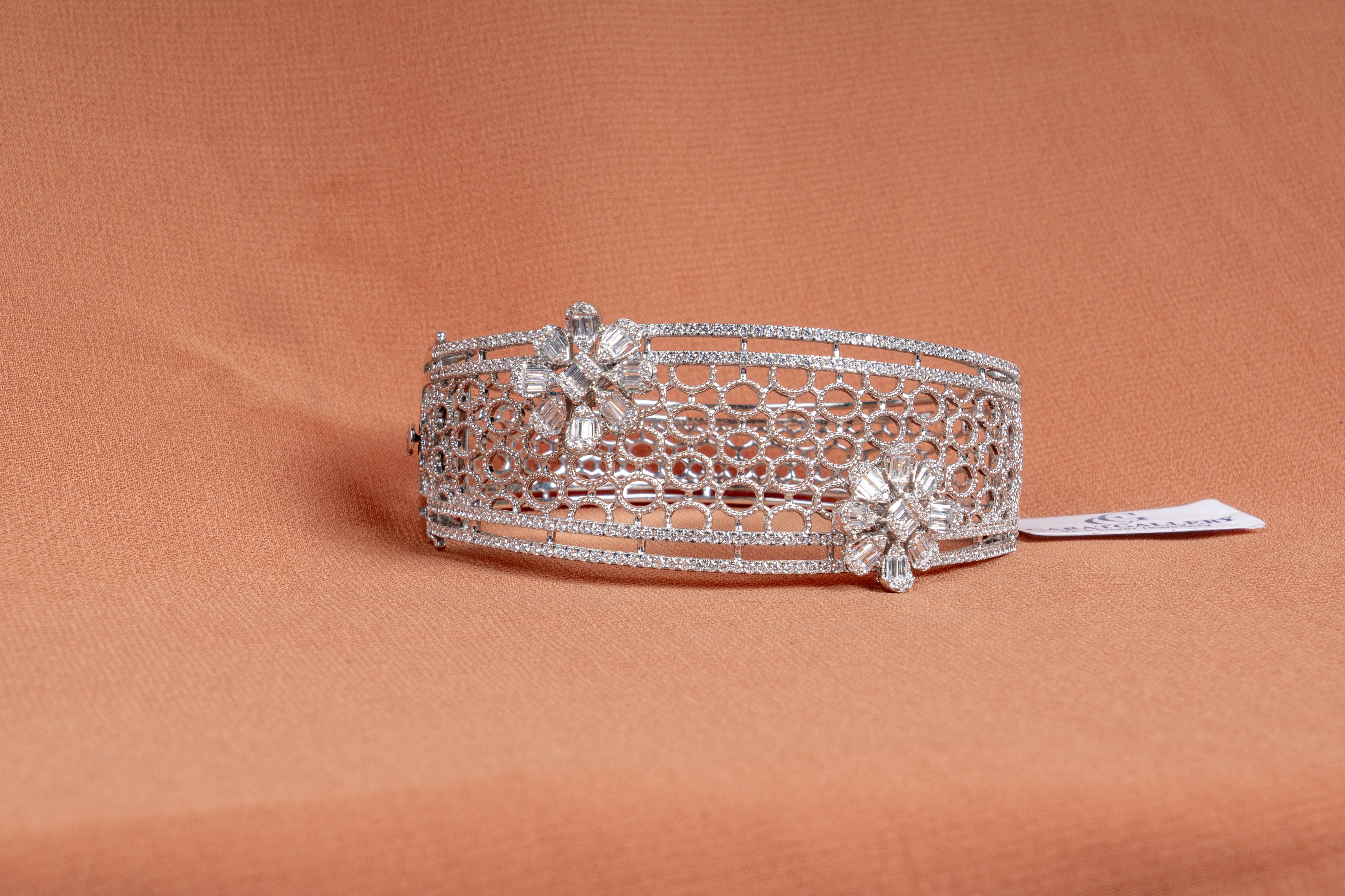 Celestial Bloom Sterling Silver Statement Kada
