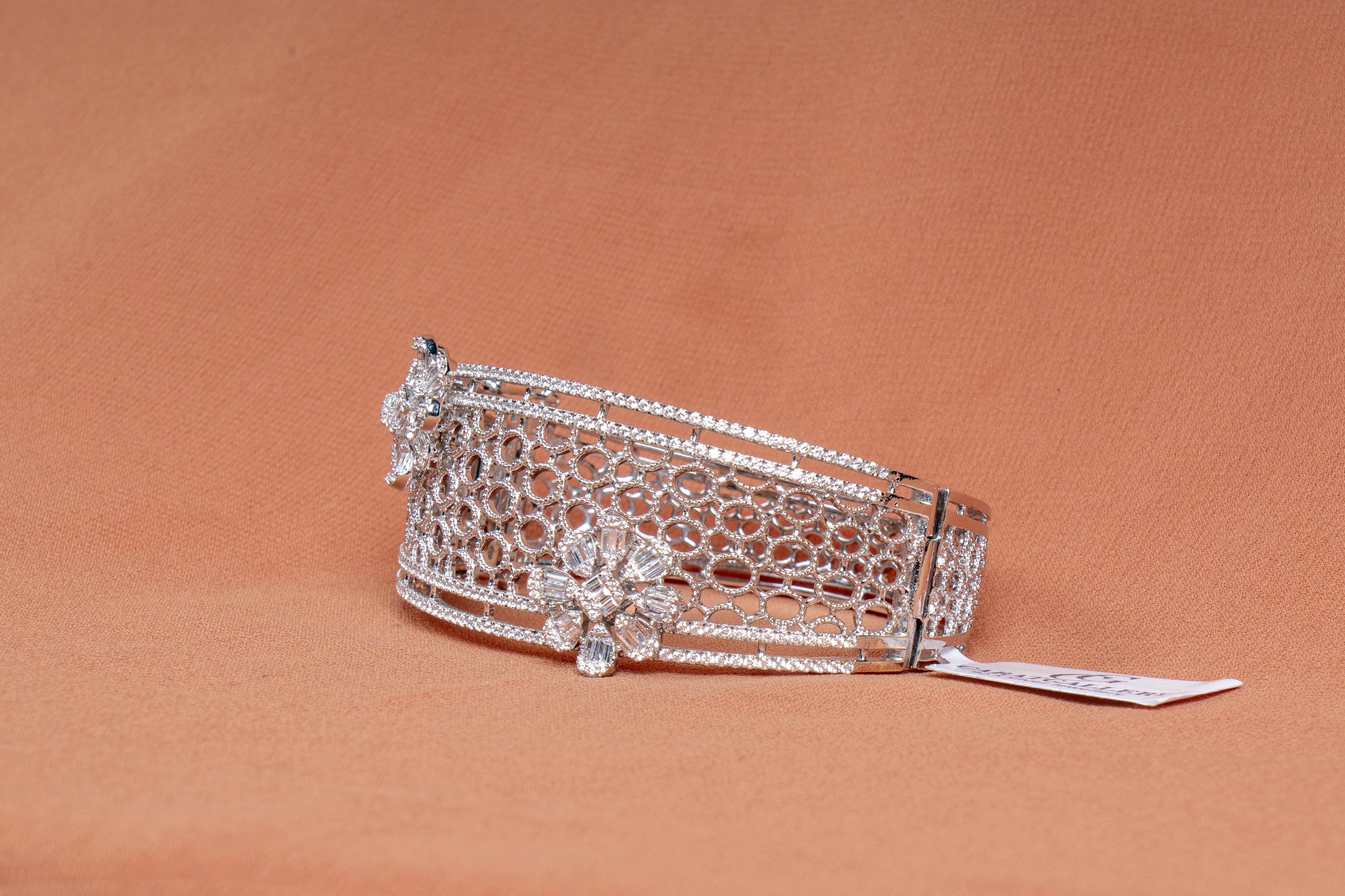 Celestial Bloom Sterling Silver Statement Kada