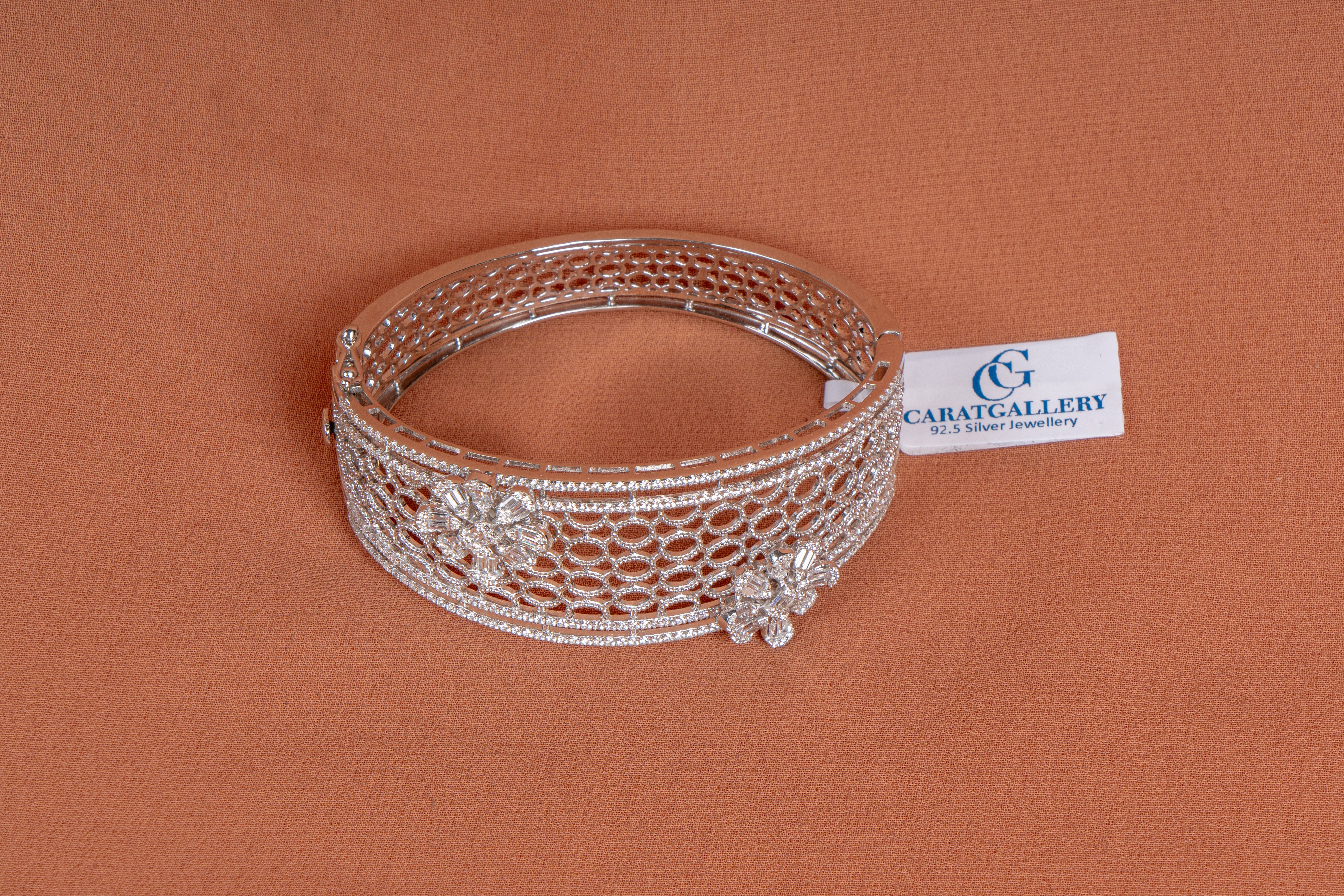 Celestial Bloom Sterling Silver Statement Kada