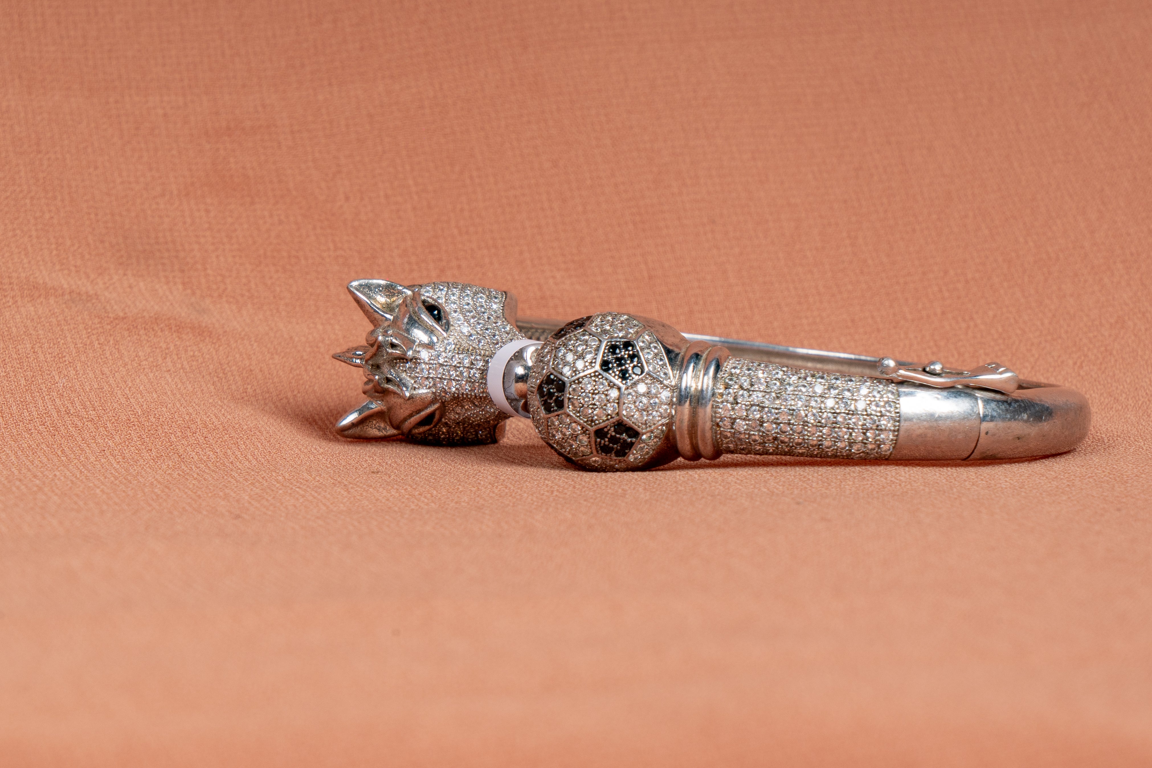 Royal Panther Sterling Silver Statement Kada