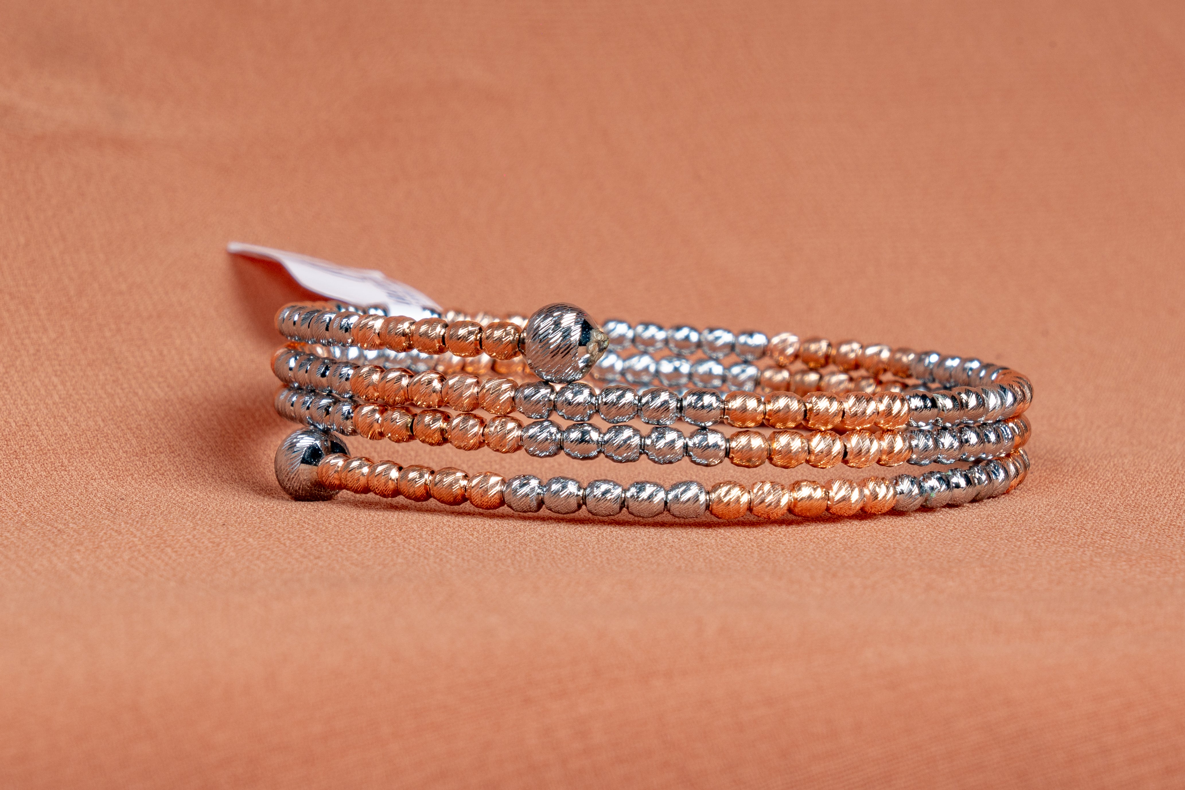 Harmony Duo-Tone Sterling Silver Coil Kada