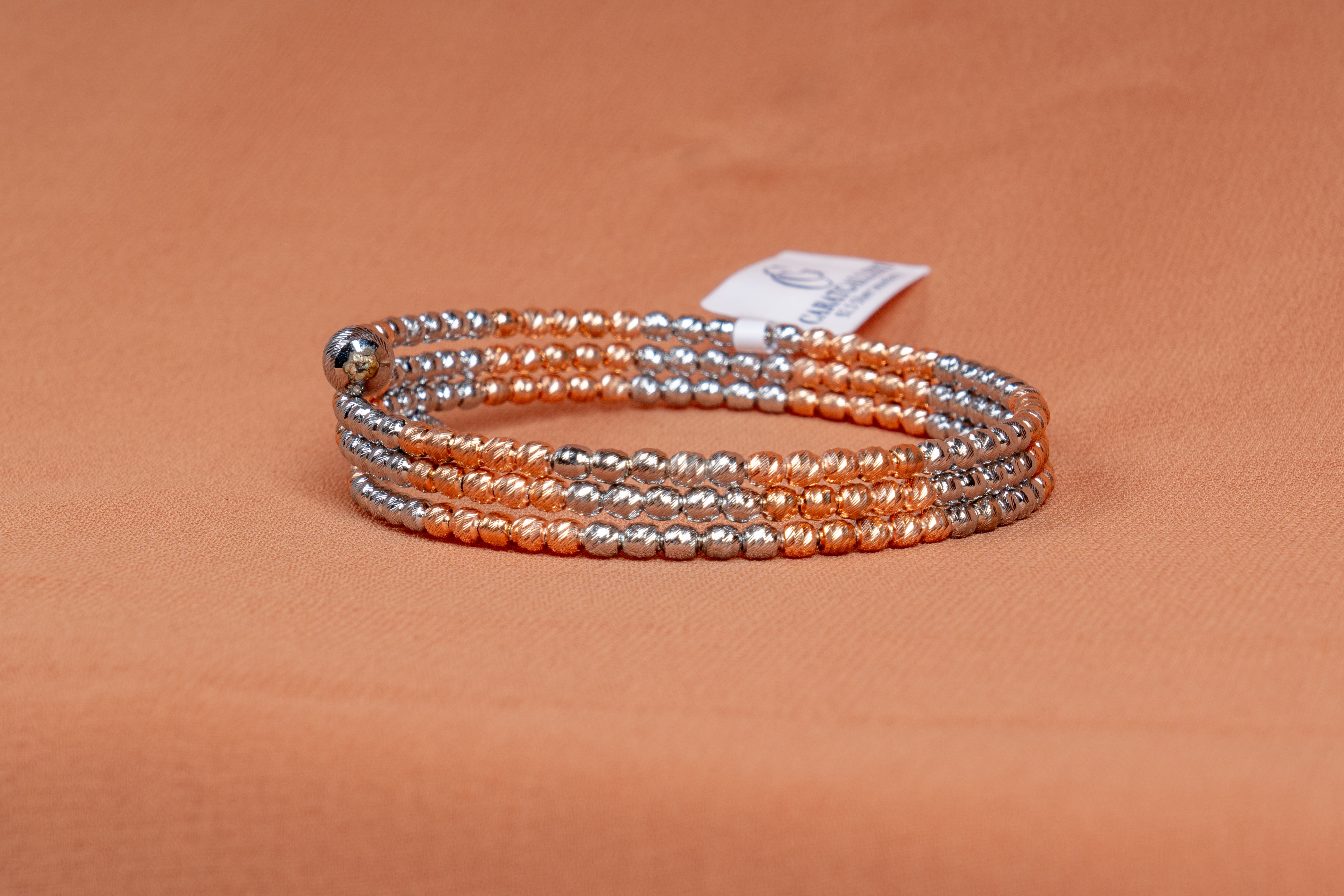 Harmony Duo-Tone Sterling Silver Coil Kada
