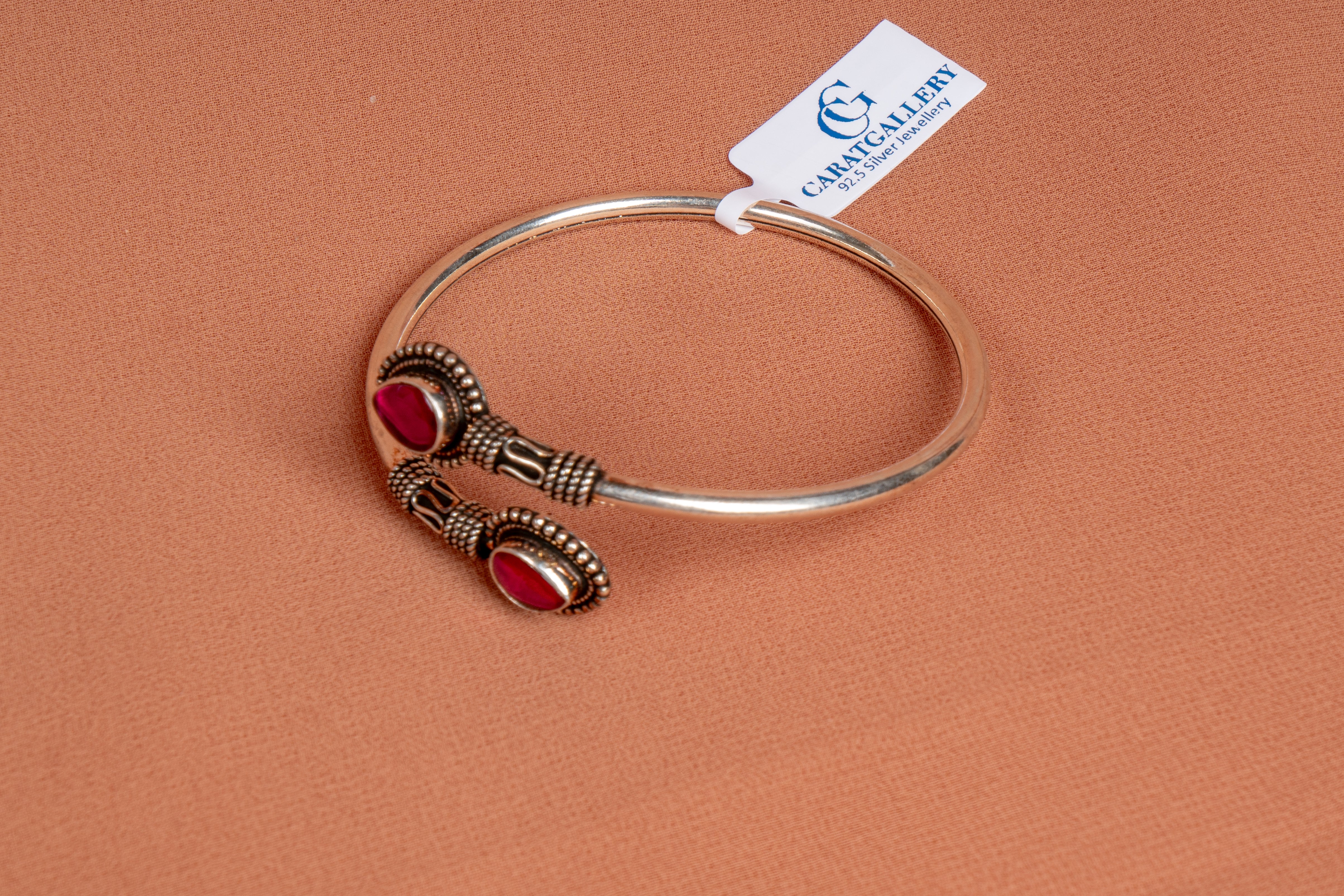 Ruby Heritage Sterling Silver Open Kada