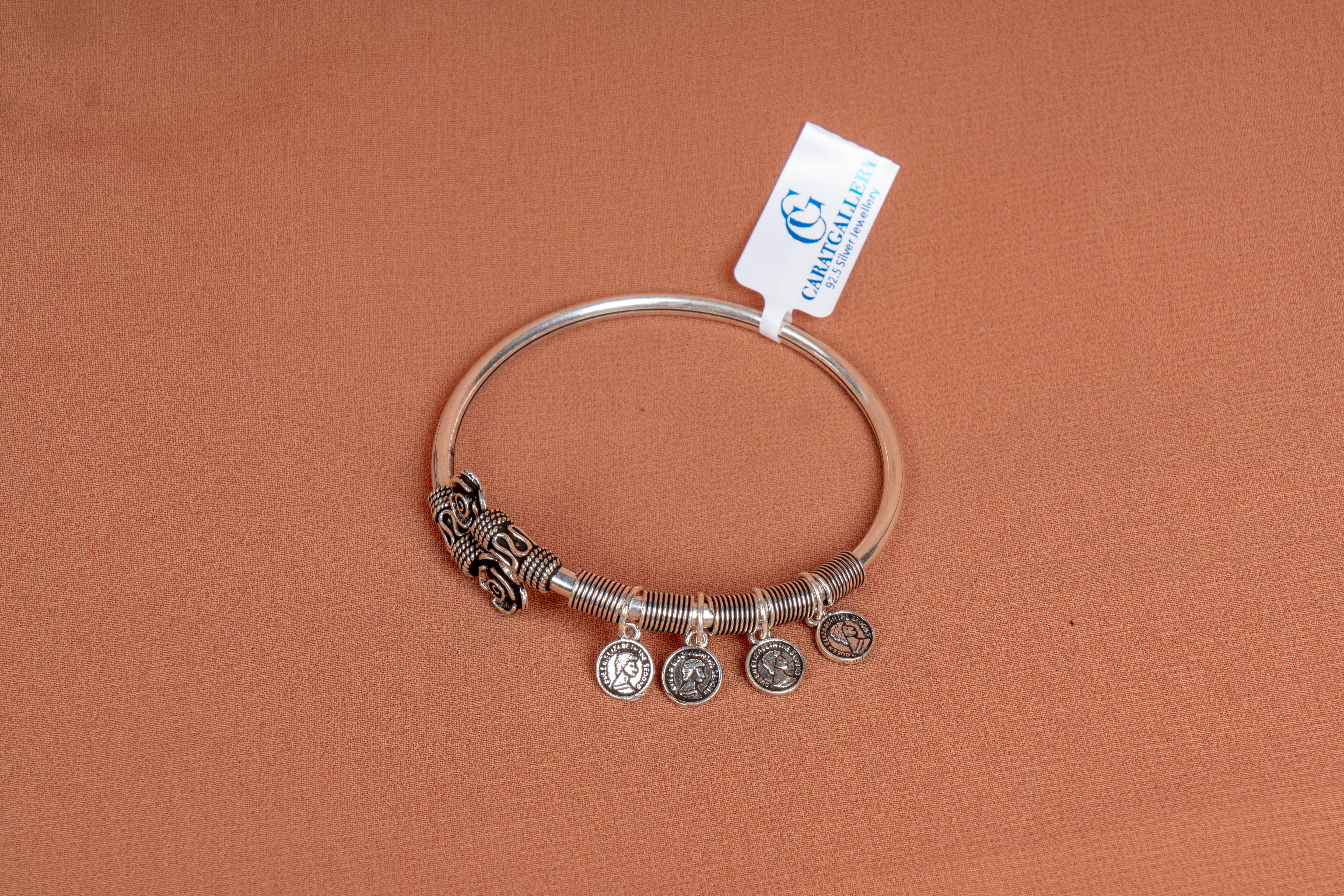 Heritage Coin Charm Sterling Silver Kada