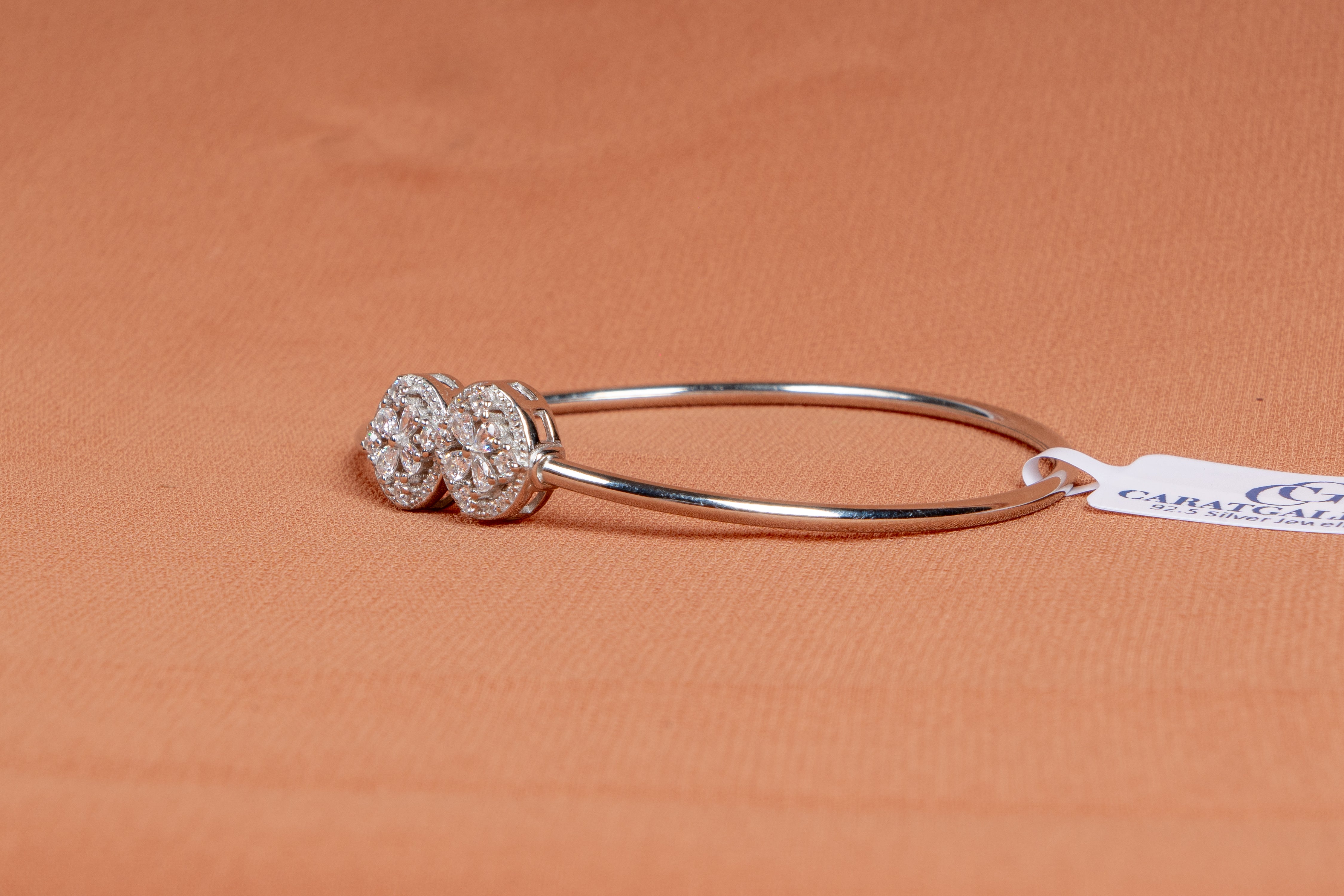 Twin Blossom Sterling Silver Kada