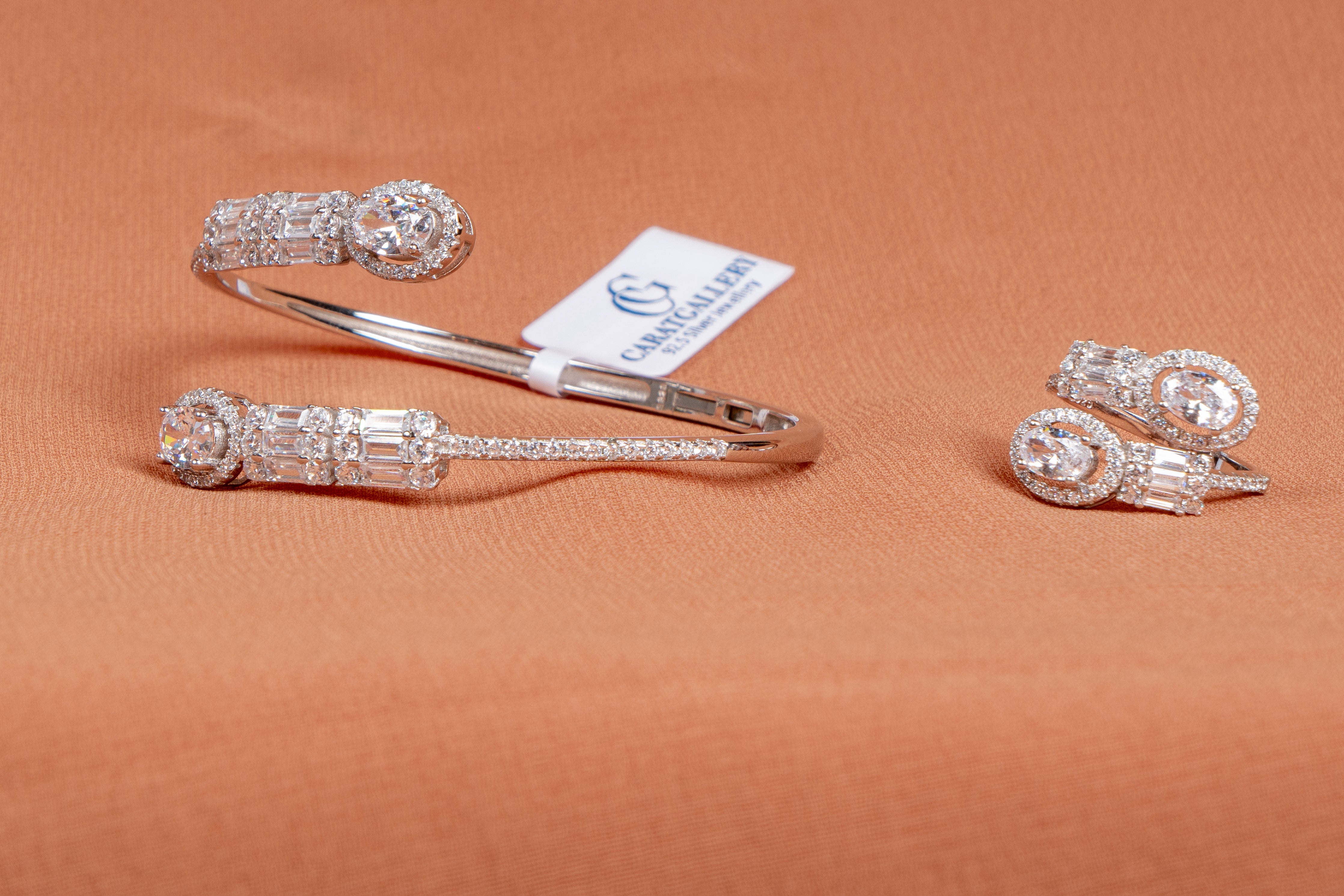 Radiant Harmony Sterling Silver Bracelet & Ring Set