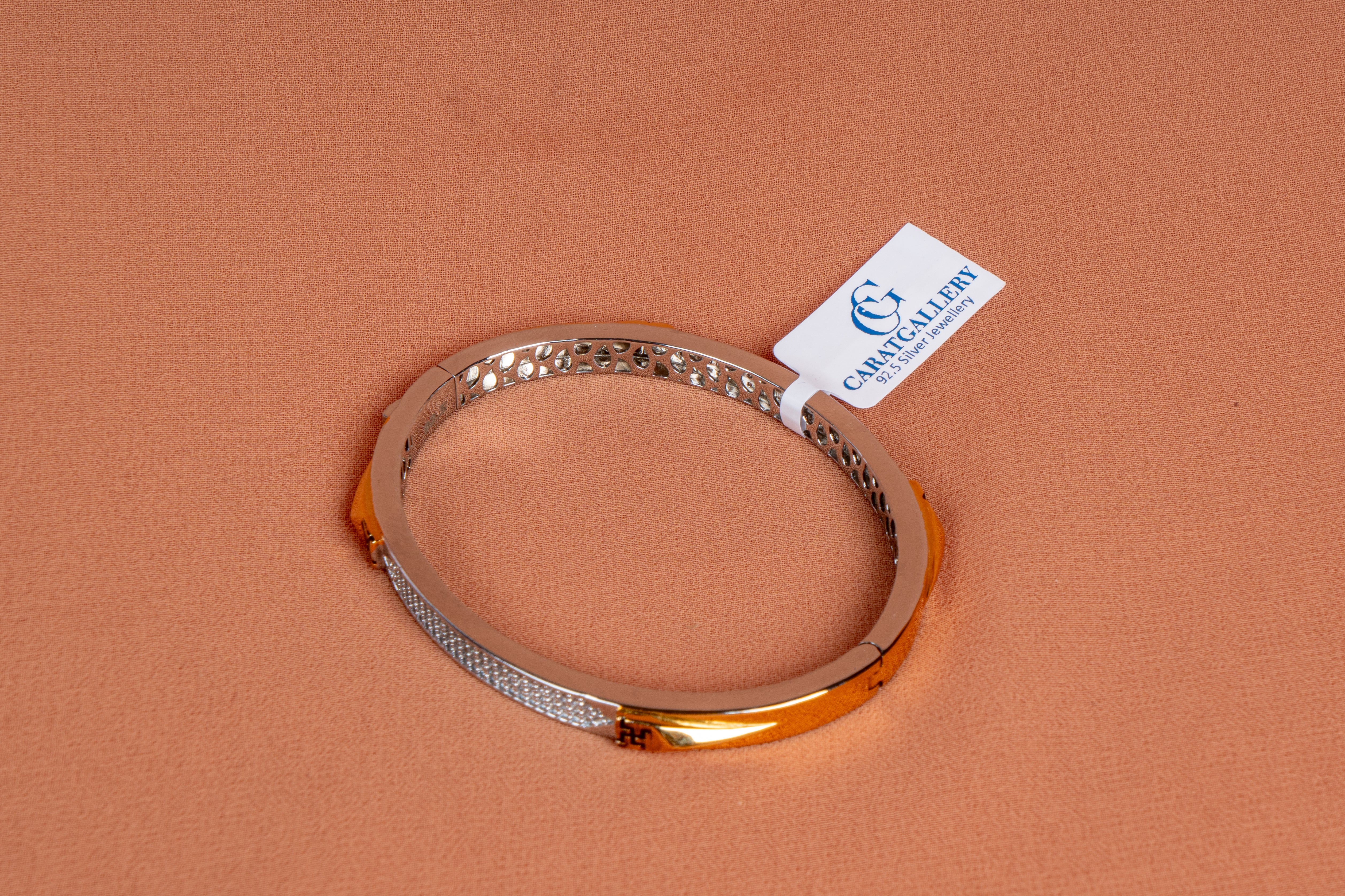 Imperial Luxe Sterling Silver Two-Tone CZ Bracelet