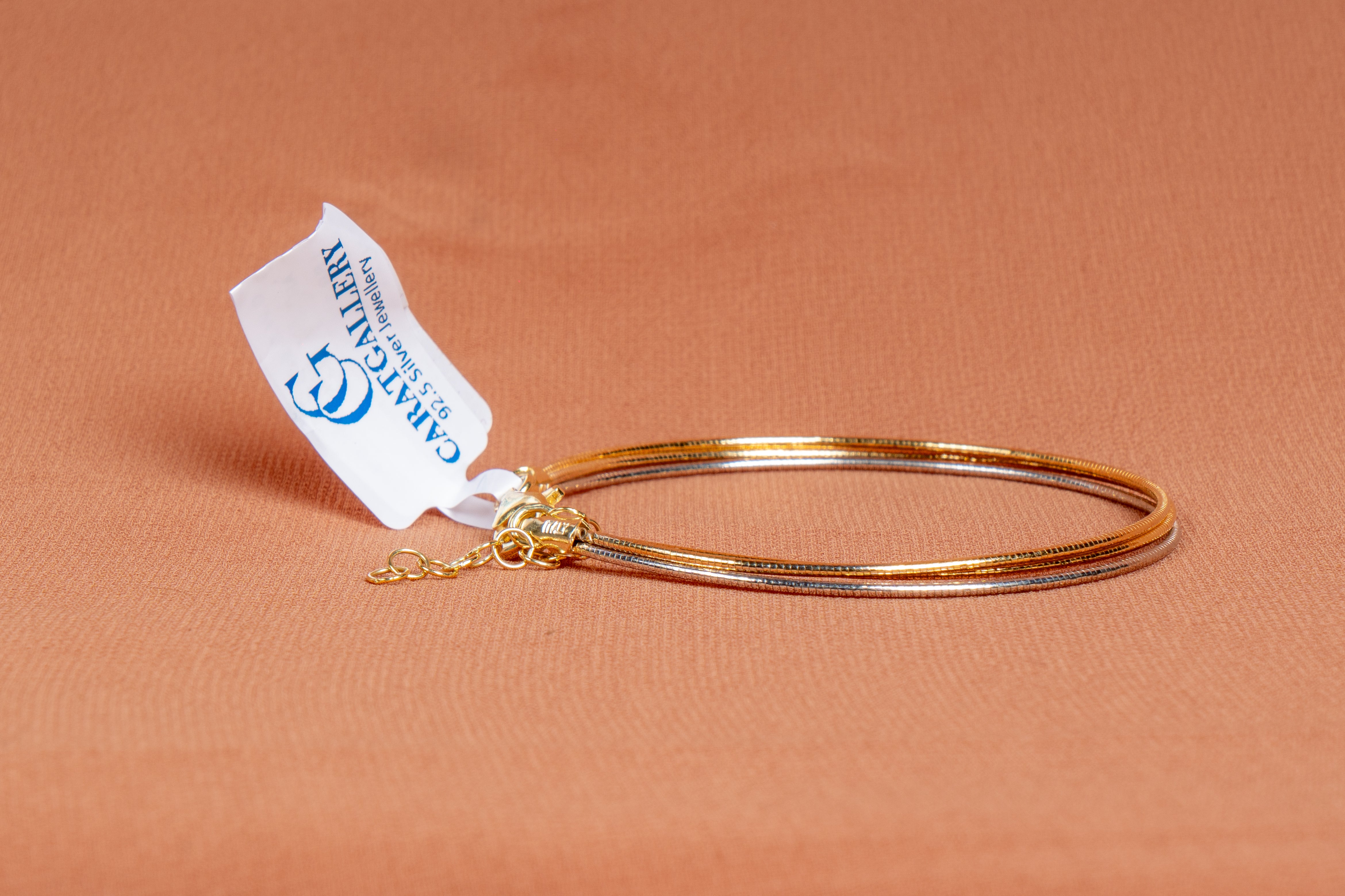Classic Dual-Tone Sterling Silver Adjustable Bracelet