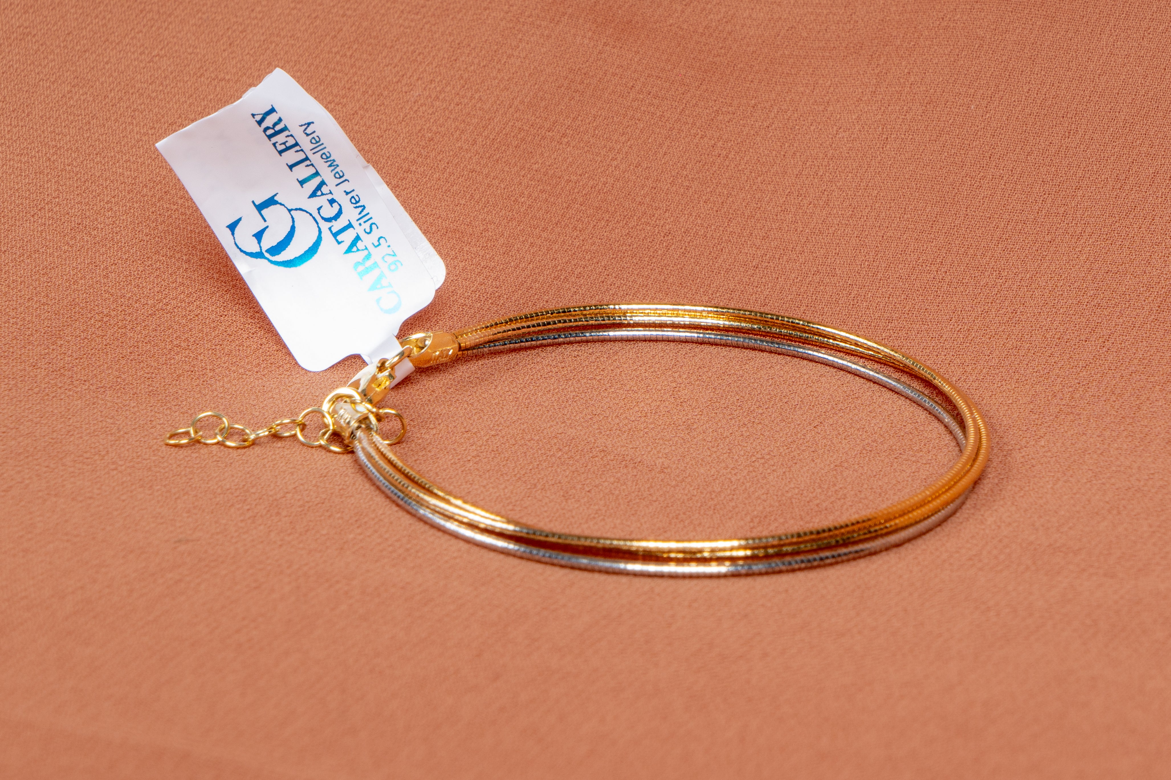 Classic Dual-Tone Sterling Silver Adjustable Bracelet