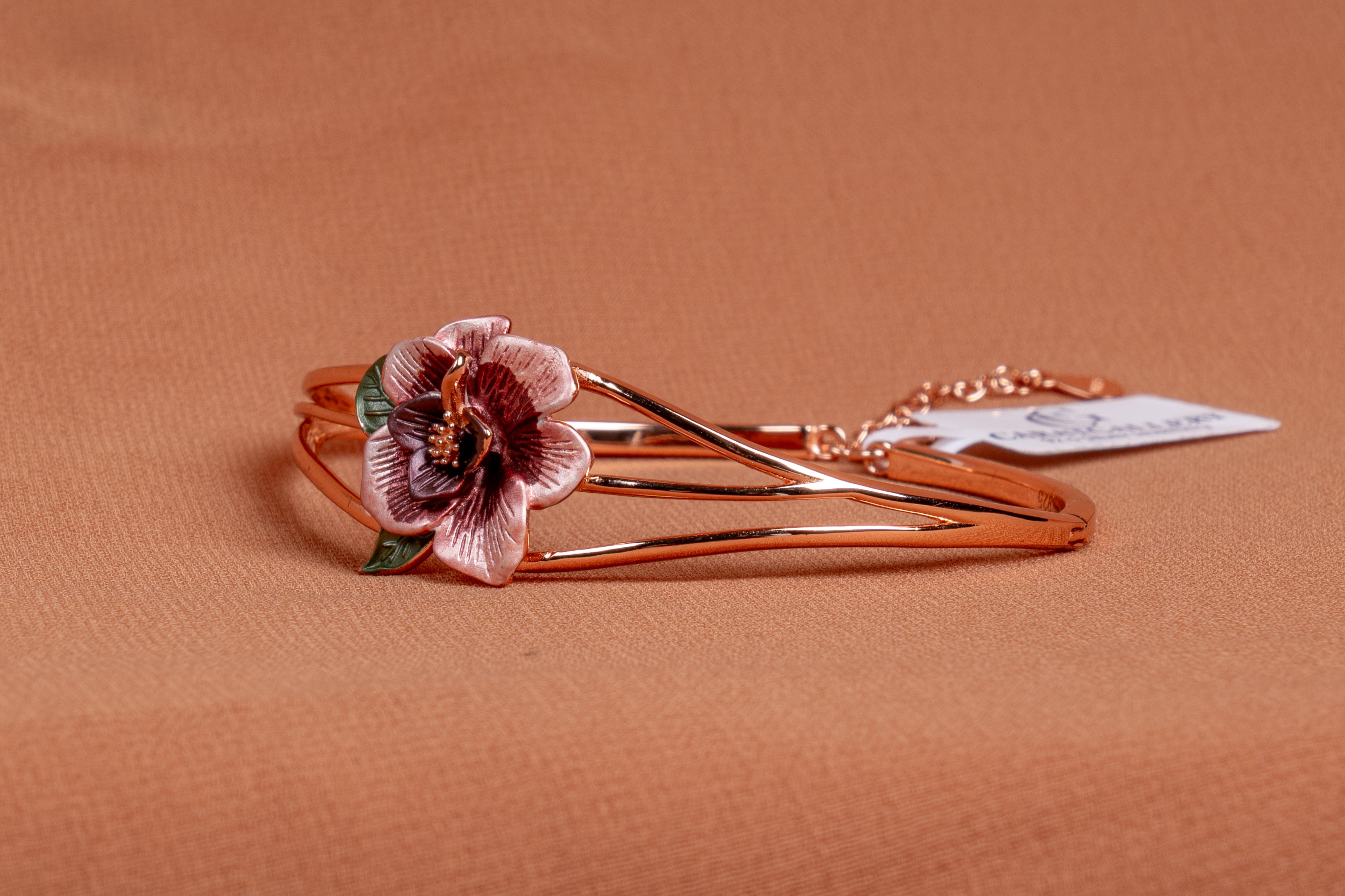 Marlowe Enamel Bloom Cuff Bracelet