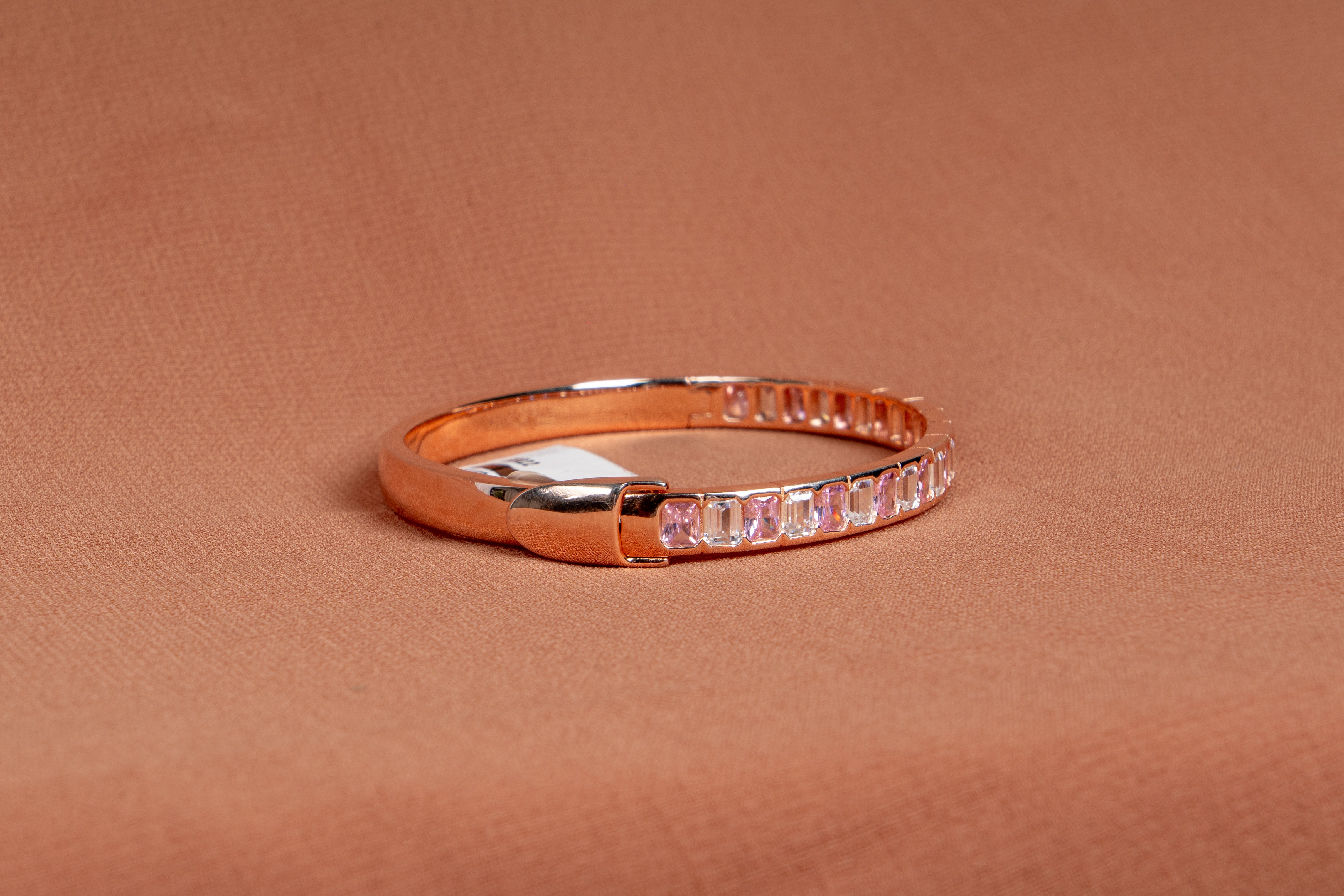 Blush Radiance Sterling Silver Pink Stone Tennis Bracelet