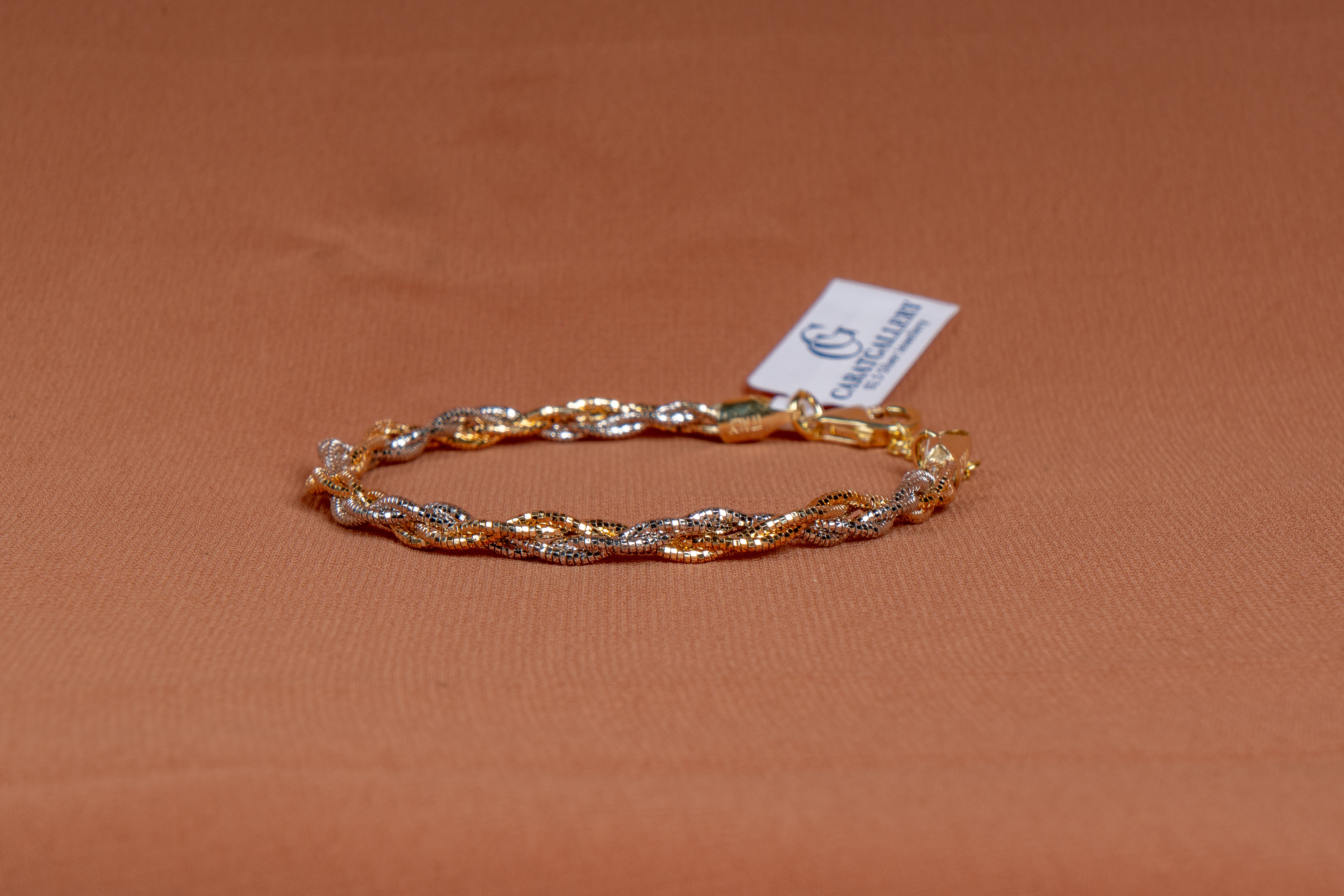 Aveline Twisted Rope Two-Tone Bracelet