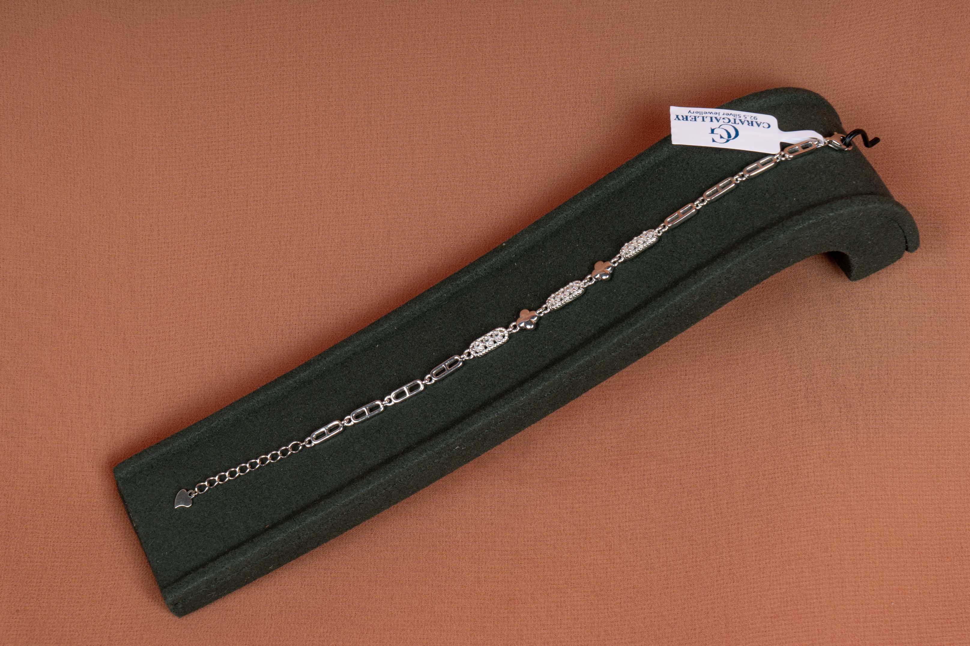 Clover Crystal Silver Bracelet