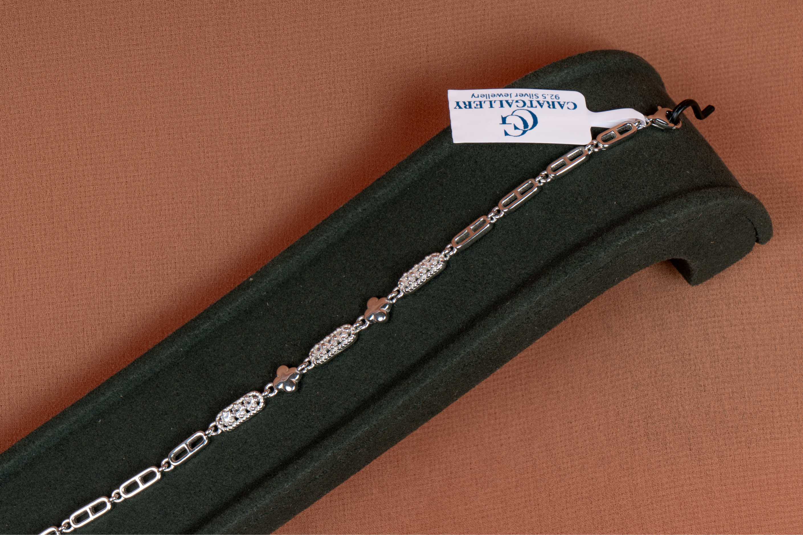 Clover Crystal Silver Bracelet