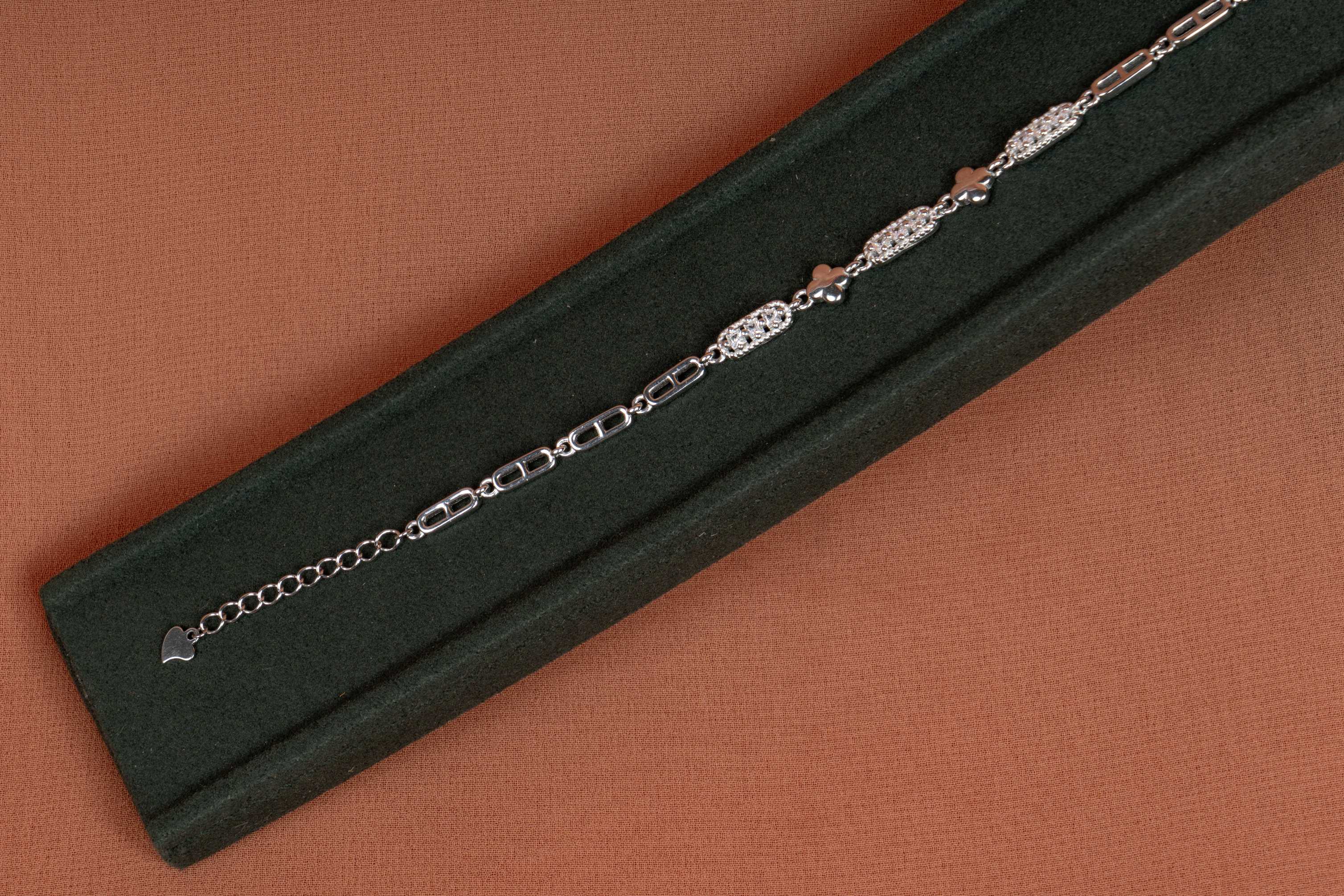 Clover Crystal Silver Bracelet